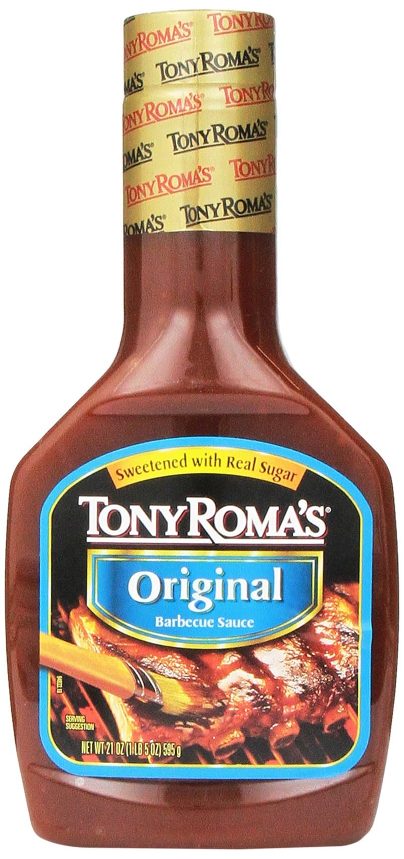 Tony Roma's Barbecue Sauce Original, 21-Ounce Unit (Pack of 6)