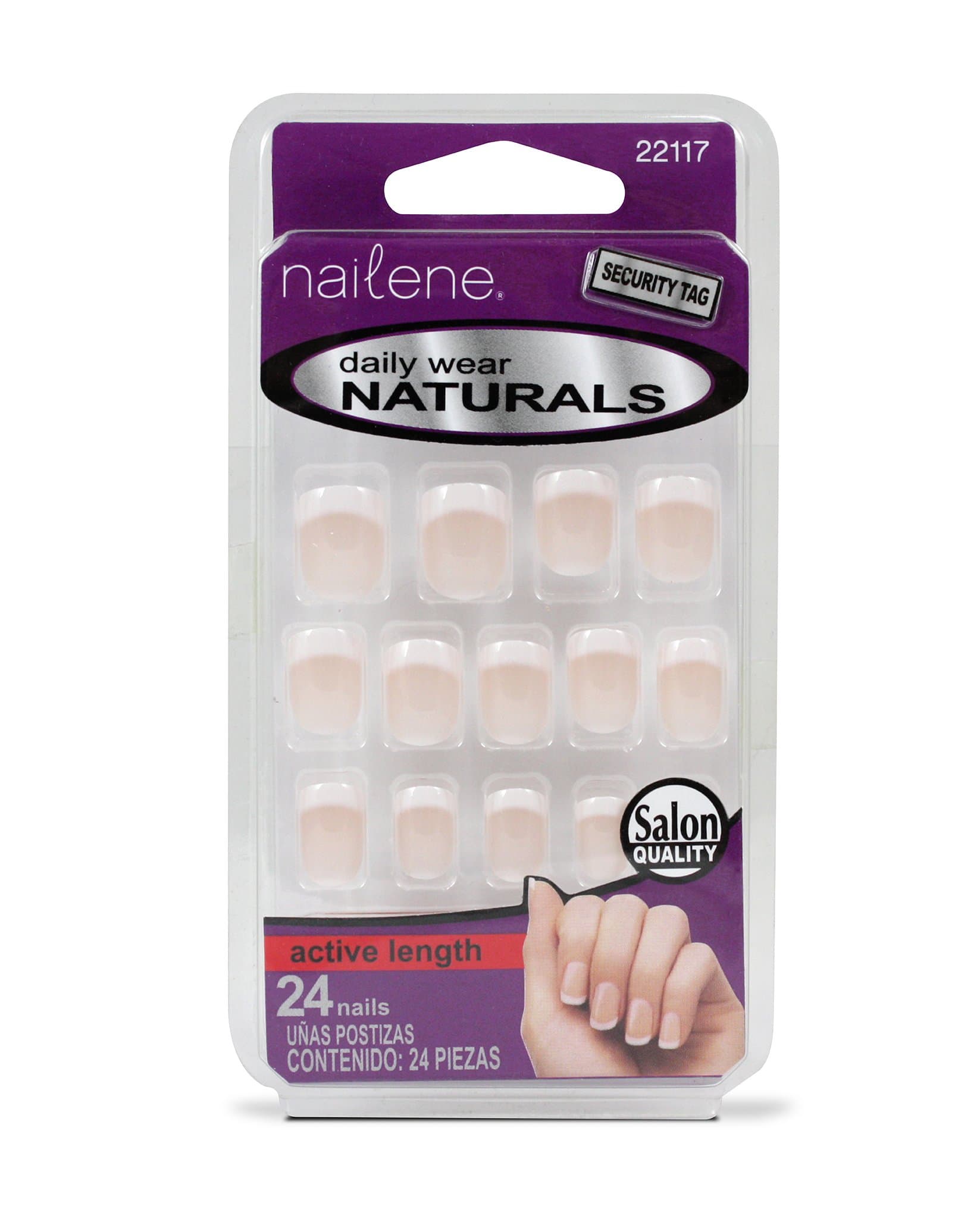 Nailene Daily Wear Naturals Nails Moon Tip with Shimmer Base