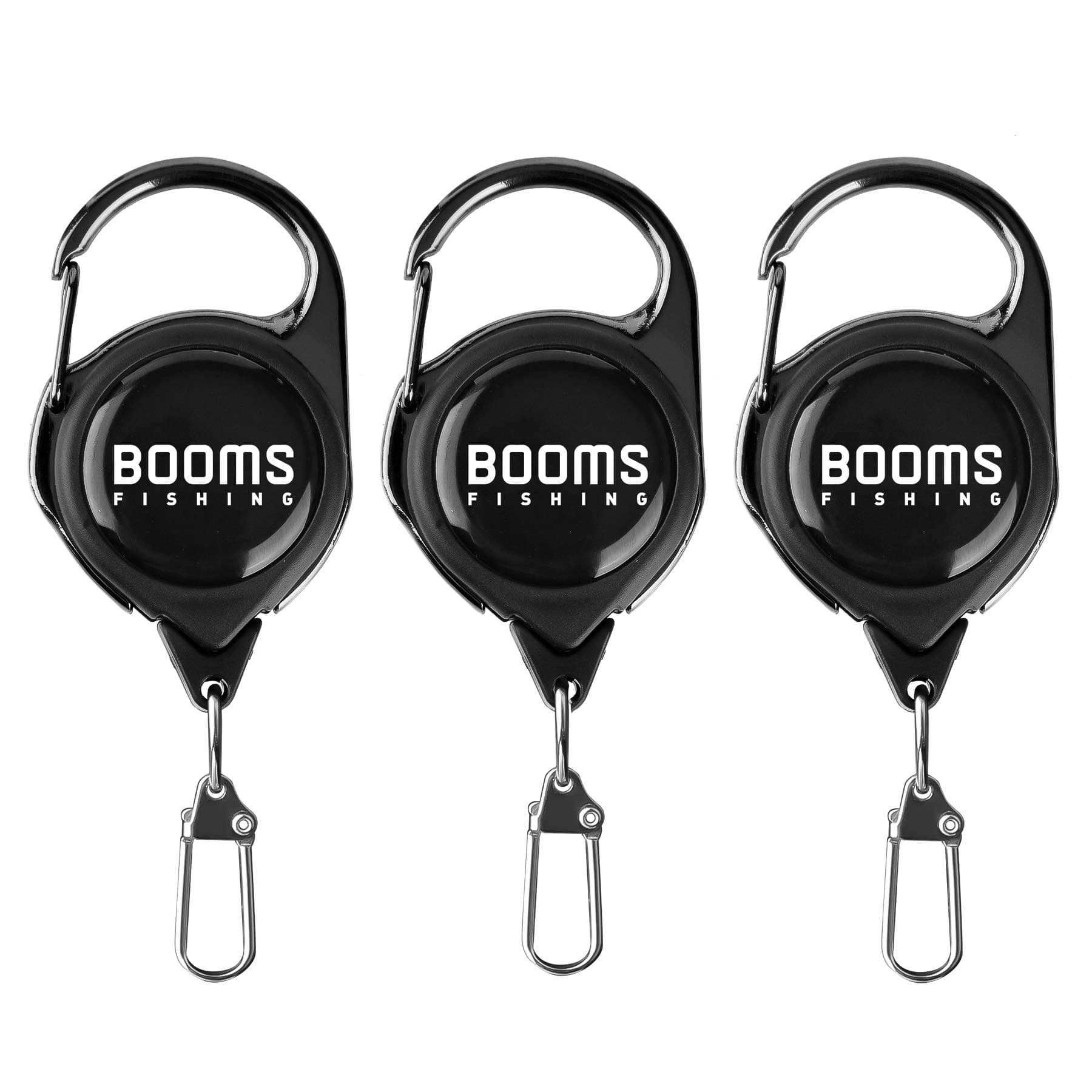 Booms Fishing RG1 Fly Fishing Zinger Retractor - Retractable Tether 3pcs