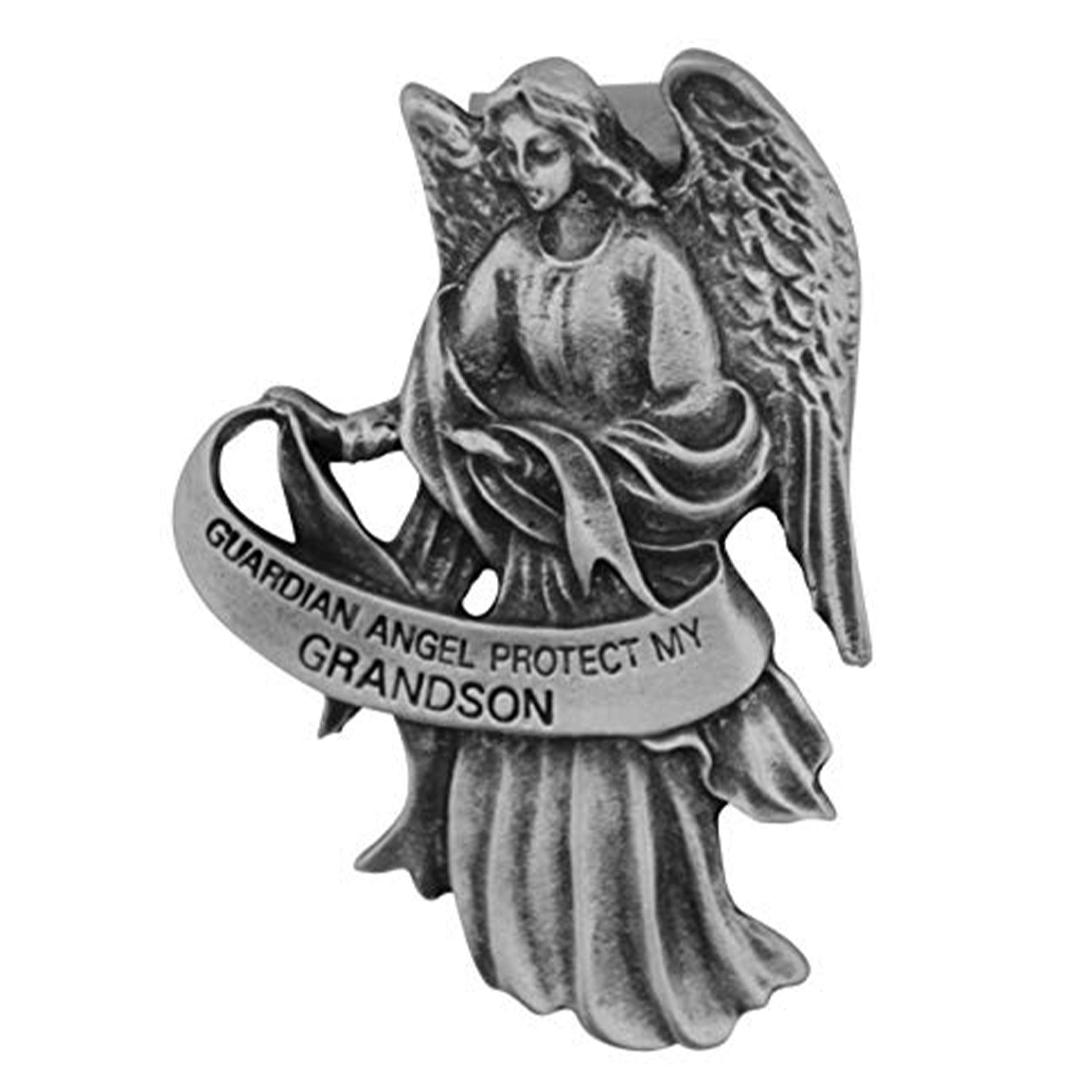 VGITraditional Catholic Visor Clip (Guardian Angel Grandson)