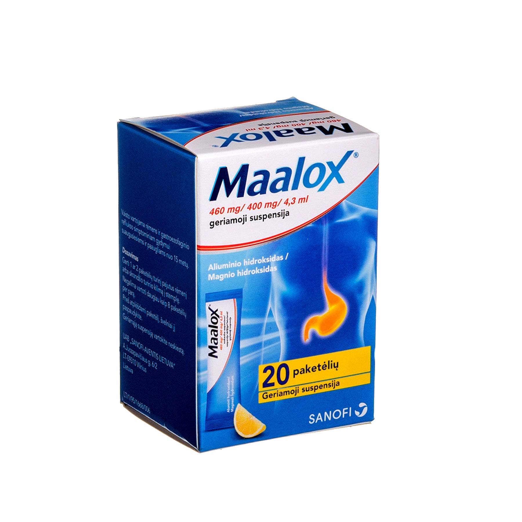 Maalox Multi Symptom Antacid & Antigas - N20 Sachets for Oral Suspension