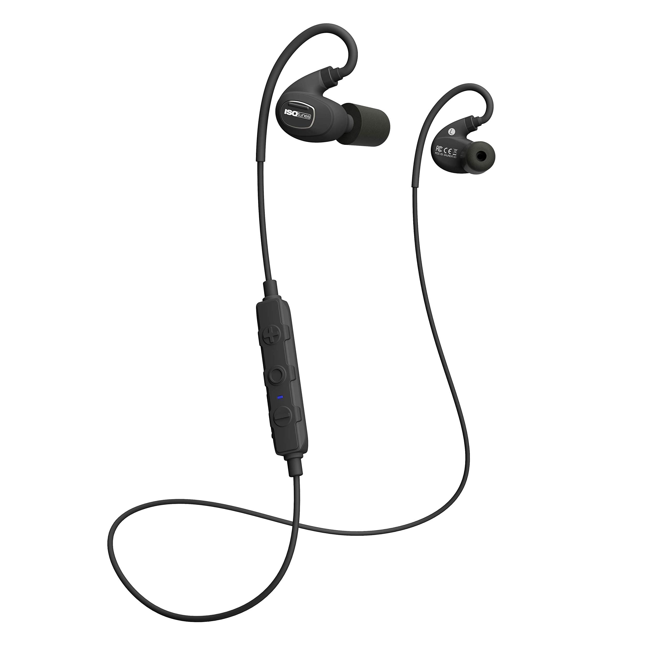 ISOtunes PRO 2.0 Bluetooth Earplug Headphones, 27 dB Noise Reduction Rating, 16+ Hour Battery, IP67 Durability, Noise Cancelling Mic, OSHA Compliant Professional Hearing Protector (Matte Black)