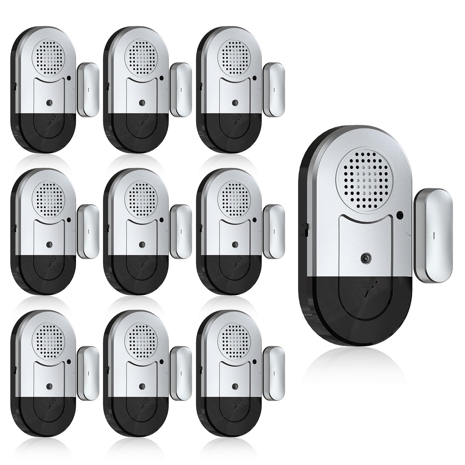 Sanjie Door Alarms When Opened,Door Window Alarm Sensors for Kids Safety/Home Security/Pool/Garage/Dementia/Toddler/Travel Security,Easy to Install,Volume Control/Loud Alert,Long Battery Life,10 Pack