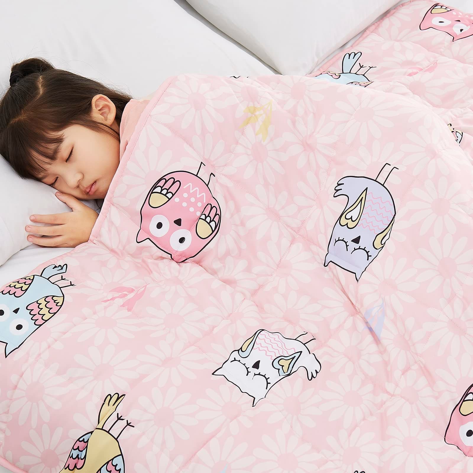 Topcee Weighted Blanket (7 lbs, 40" x 60") Cooling Throw Heavy Blanket for Sleeping Apply to 40-60 lbs, Soft Thick Breathable Blanket with Glass Bead, Easy Care