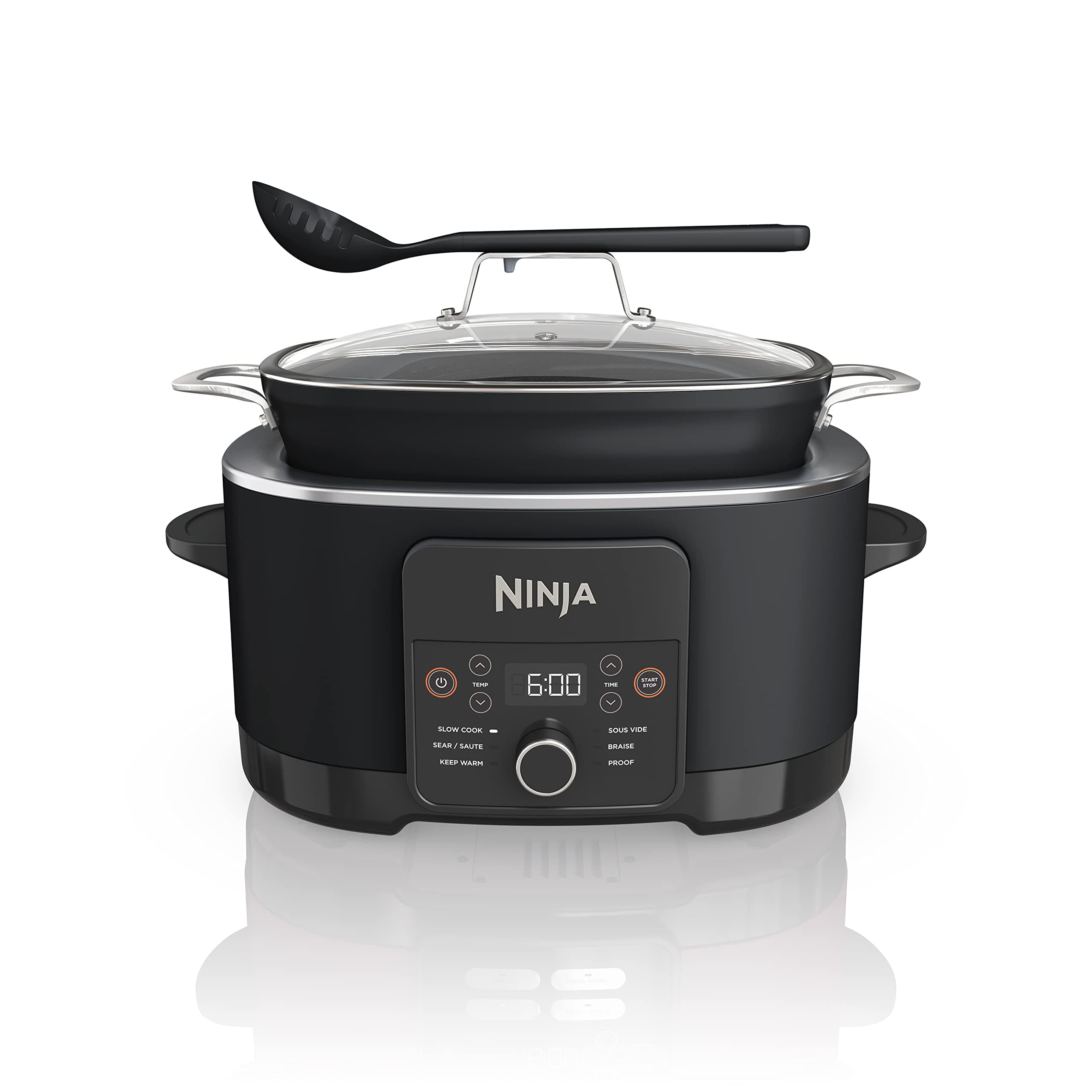 12-in-1 PossibleCooker™ PLUS | 8.5-qt - Sous Vide & Proof Multi-Cooker | Slow Cooker, Dutch Oven & More | Glass Lid & Integrated Spoon | Nonstick | Oven Safe Pot to 500°F | Black | MC1010