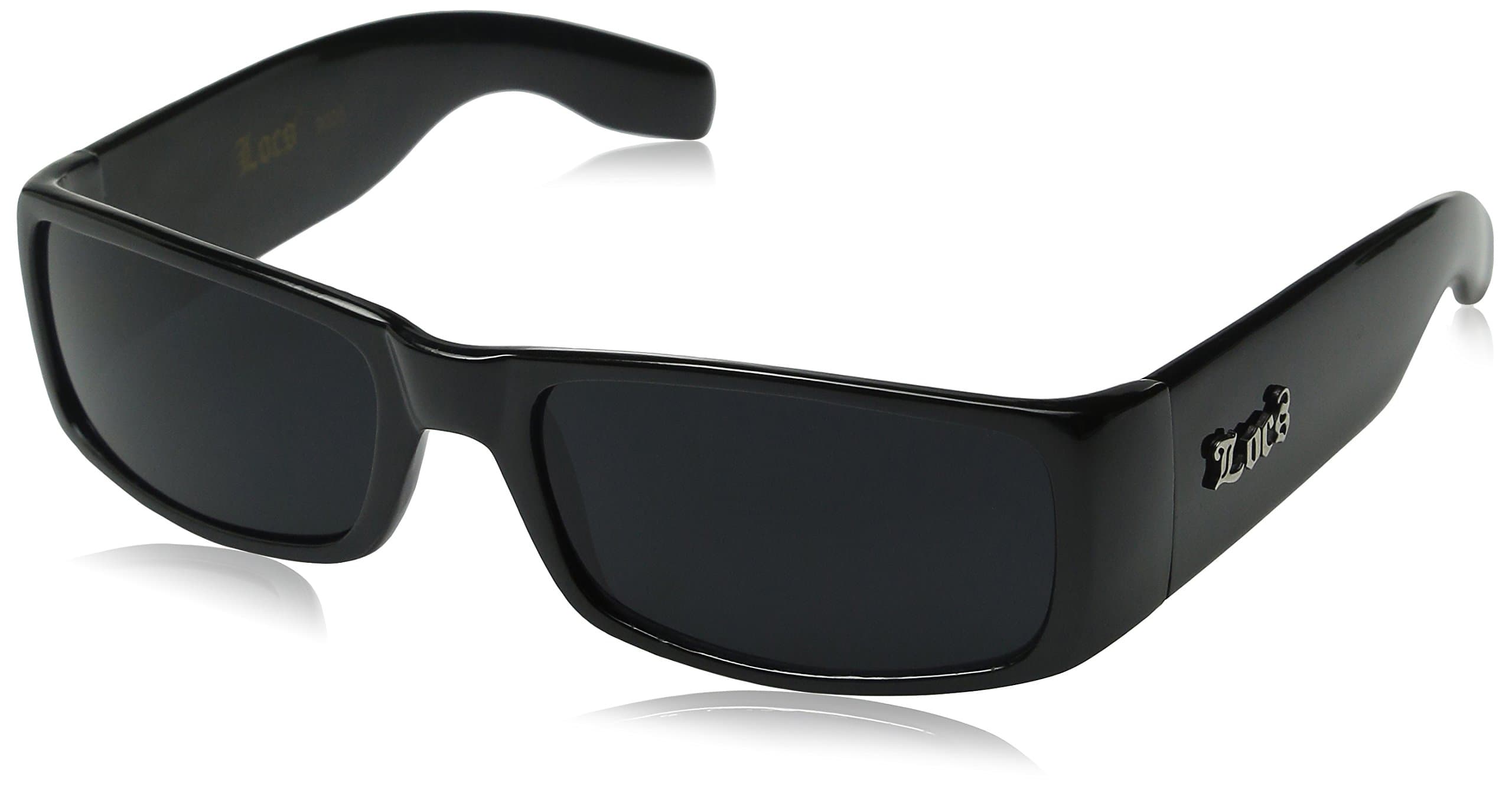Locs Unisex Square Shape Non-Polarized Sunglasses Hardcore Black Dark Lens 0103