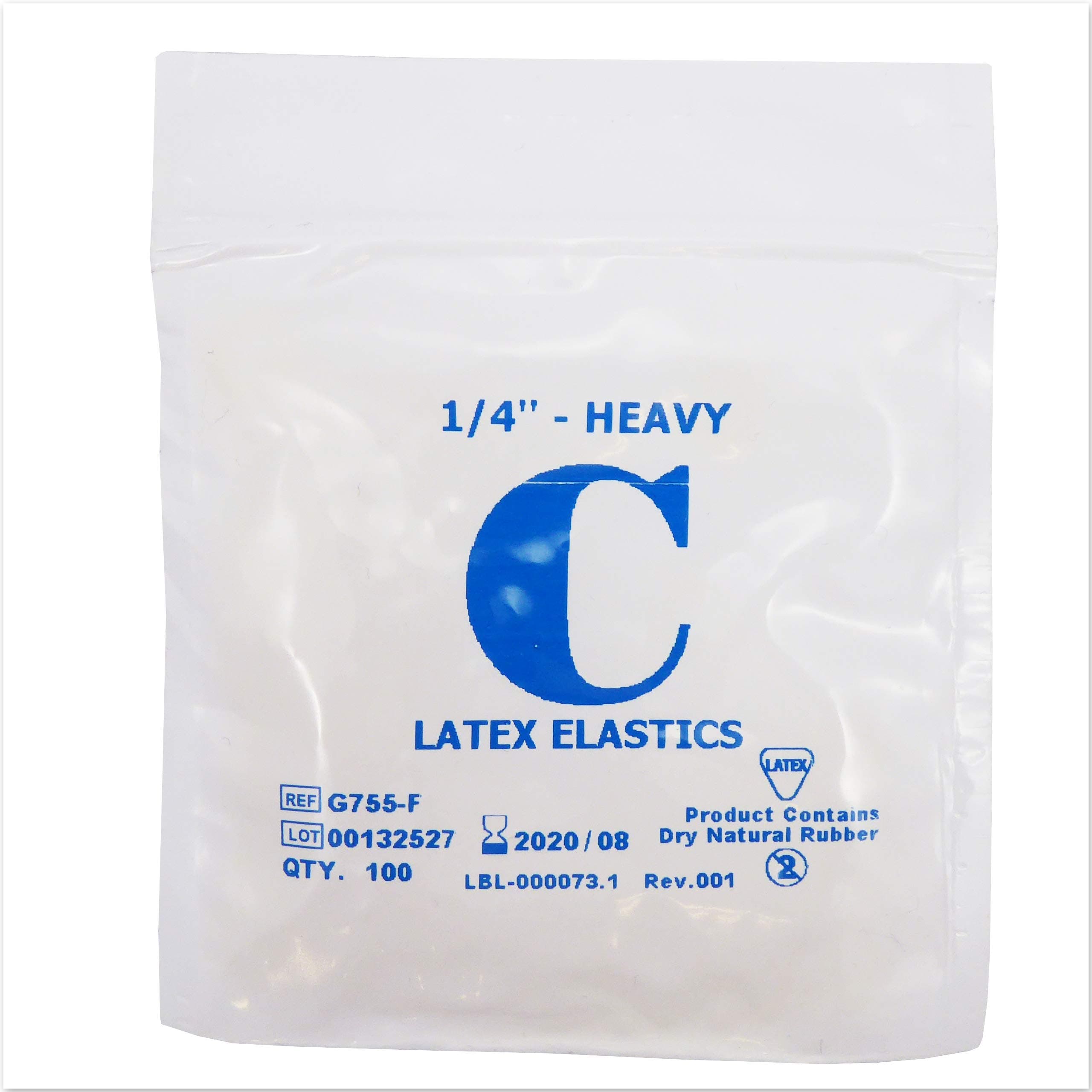 Orthodontic Elastics Bands, Latex, 1.0 (blue|grey|white)