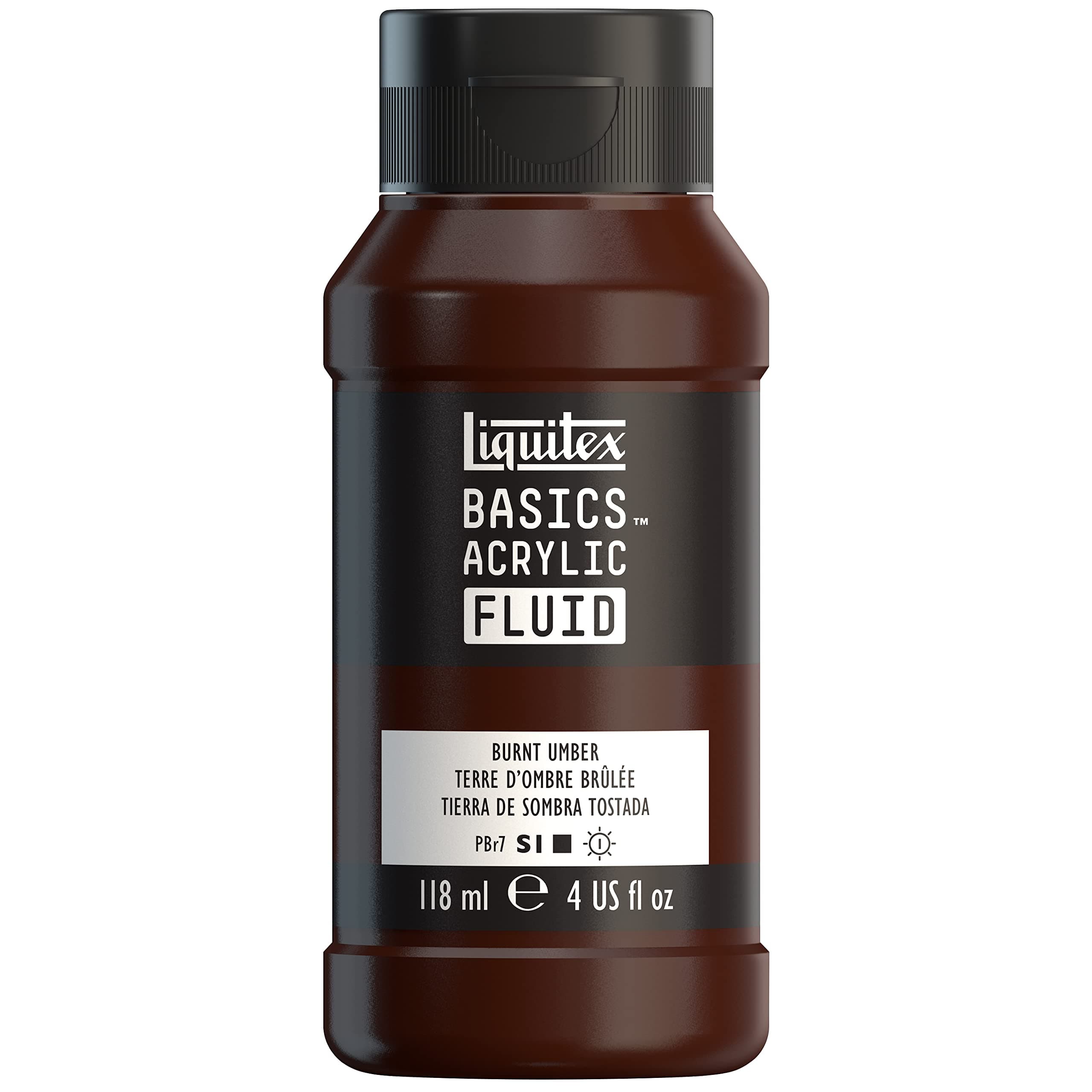 Liquitex BASICS アクリル液体塗料 118ml (4オンス) ボトル バーントアンバー