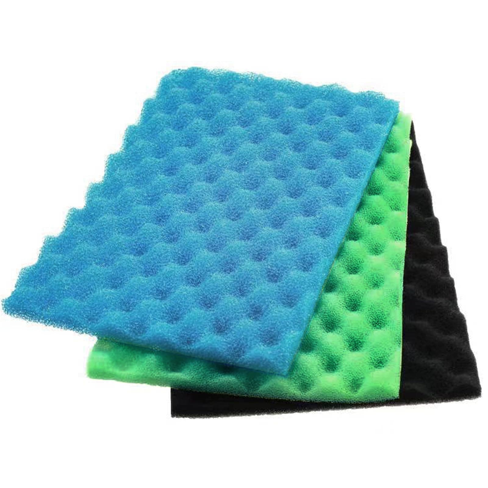 AQUANEAT Aquarium Bio Sponge Foam Filter Media Pad Cut-to-fit for Fish Tank Sump Pond 17" x 11" x 1/2" to 1"