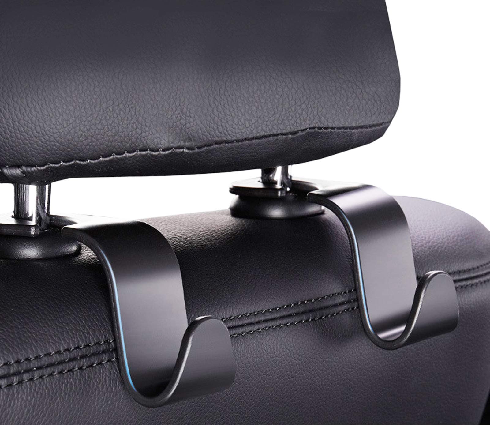 Ortarco 4 Pcs Car Seat Hooks, Car Headrest Hook for Purse Handbag Coats