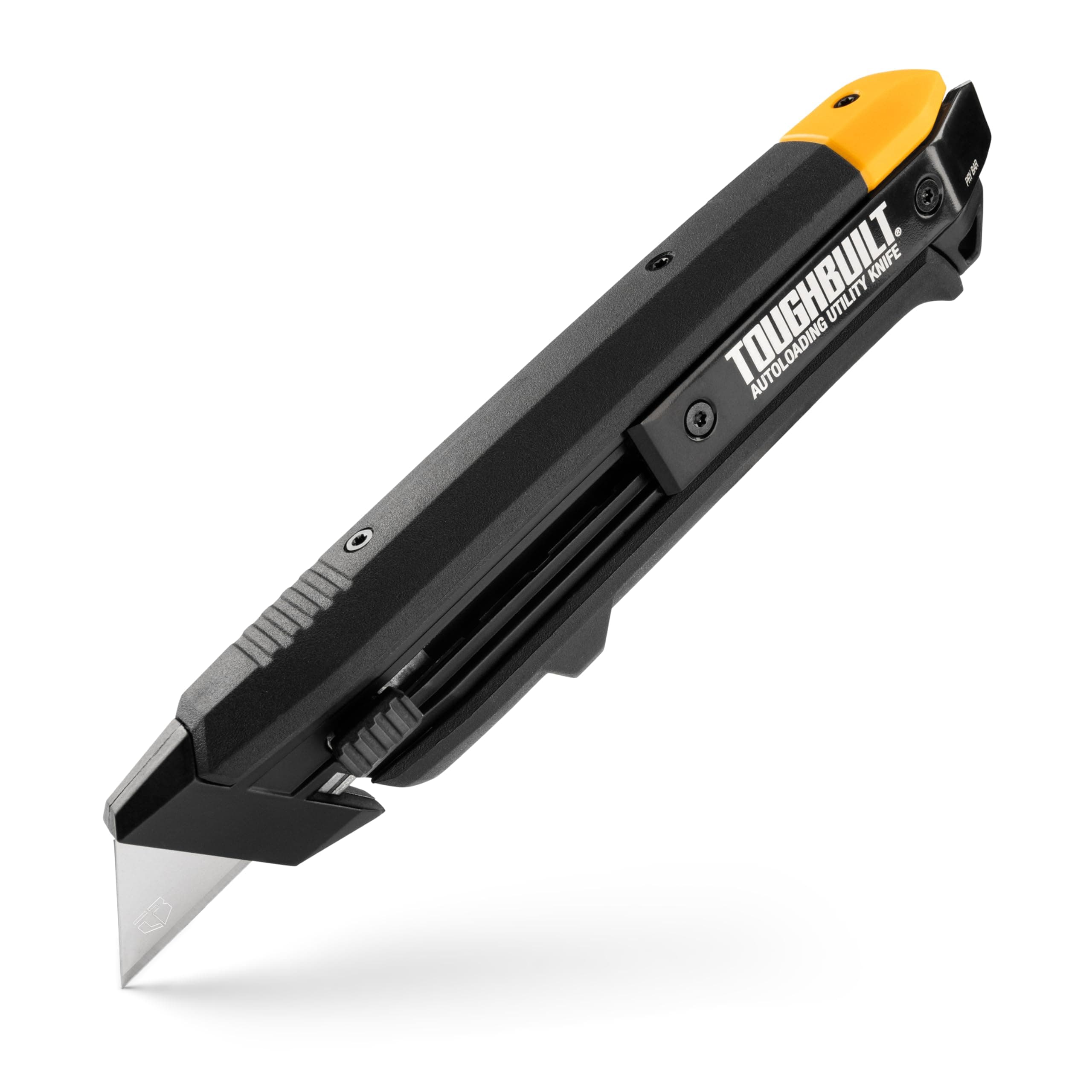 Autoloading Utility Knife, Heavy-Duty Retractable Knife with Built-In Blade Magazine, Quick-Change Mechanism, and All-Metal Construction (TB-H4-10-A)