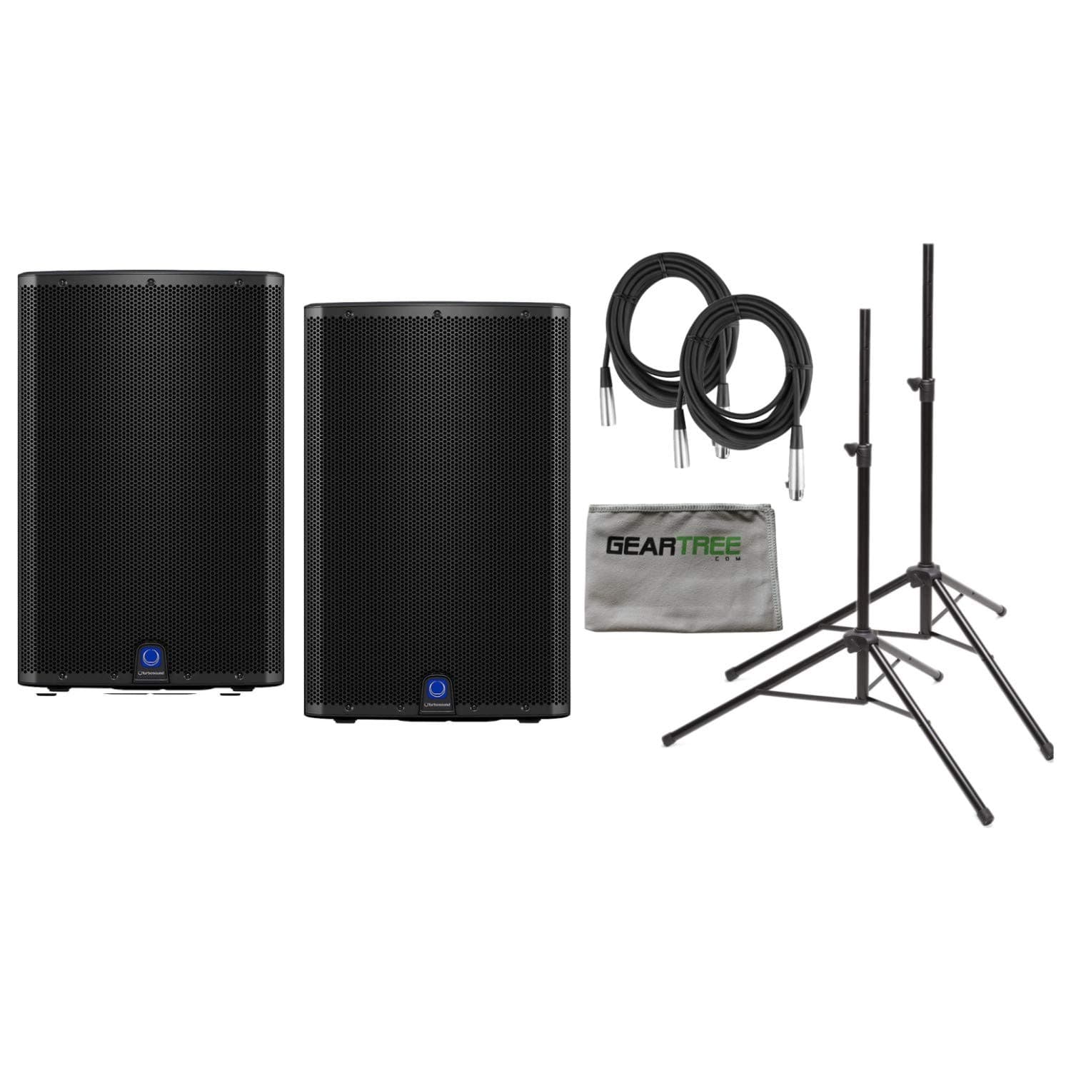 Turbosound IQ Series 15in 2,500-watt 2-Way Loudspeaker Bundle w/Stands