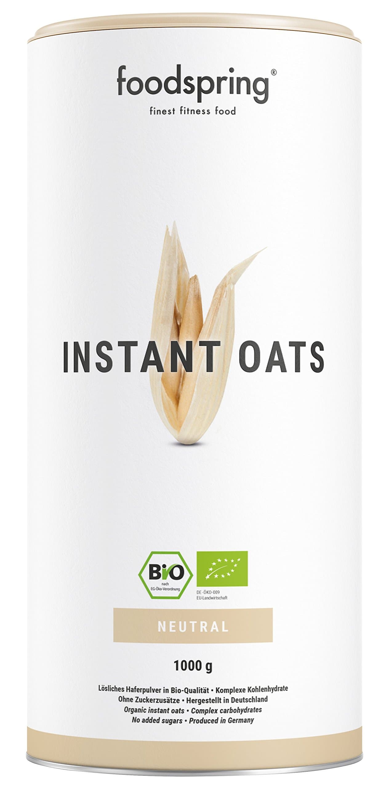 foodspring Instant Oats, 1000g, The Most Natural Weight Gainer Ever, 100% Organic