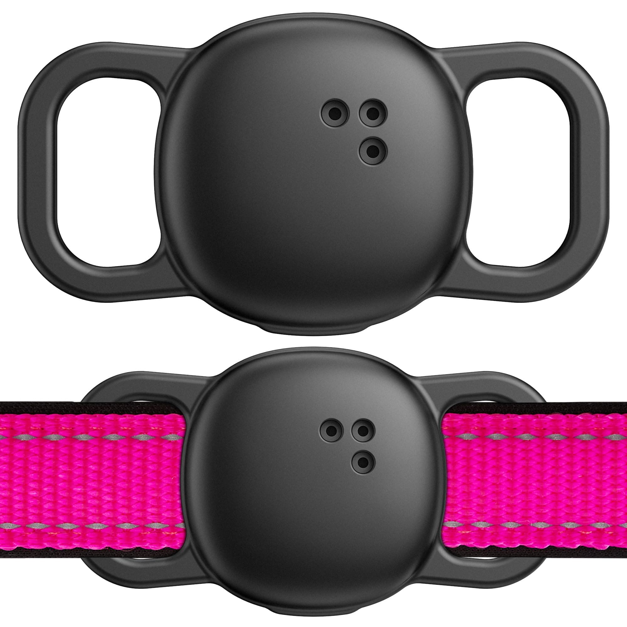 DDJ for Tile Life360 Sticker (2024) Tracker Cat Collar Case, 2-Pack Silicone Anti-Lost Protective Cover Tile Tracker Holder for Dog & Pet Collars, Ultra Durable, Easy Installation, Lightweight, Black