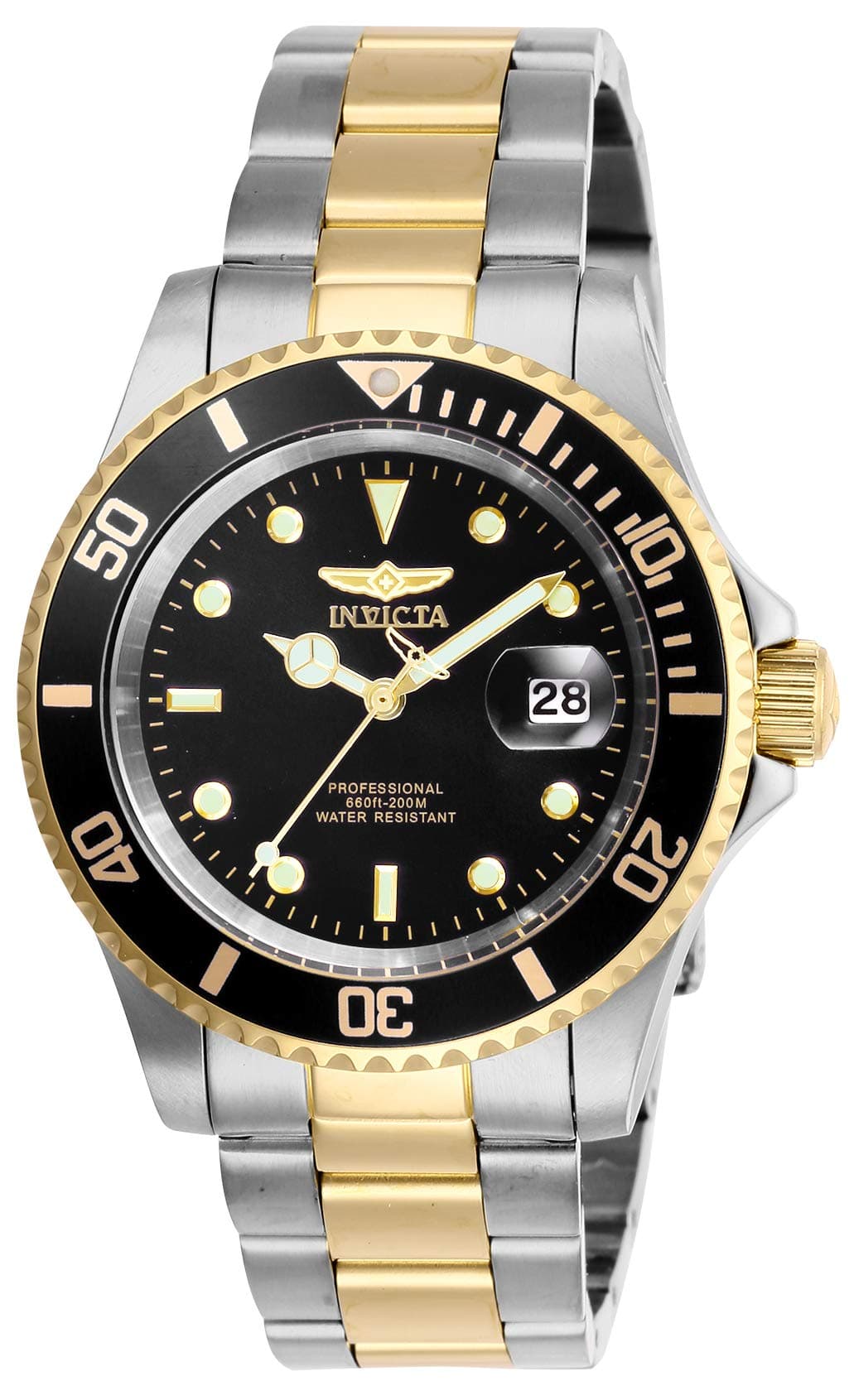 Men's Pro Diver Quartz Watch with Stainless Steel Strap