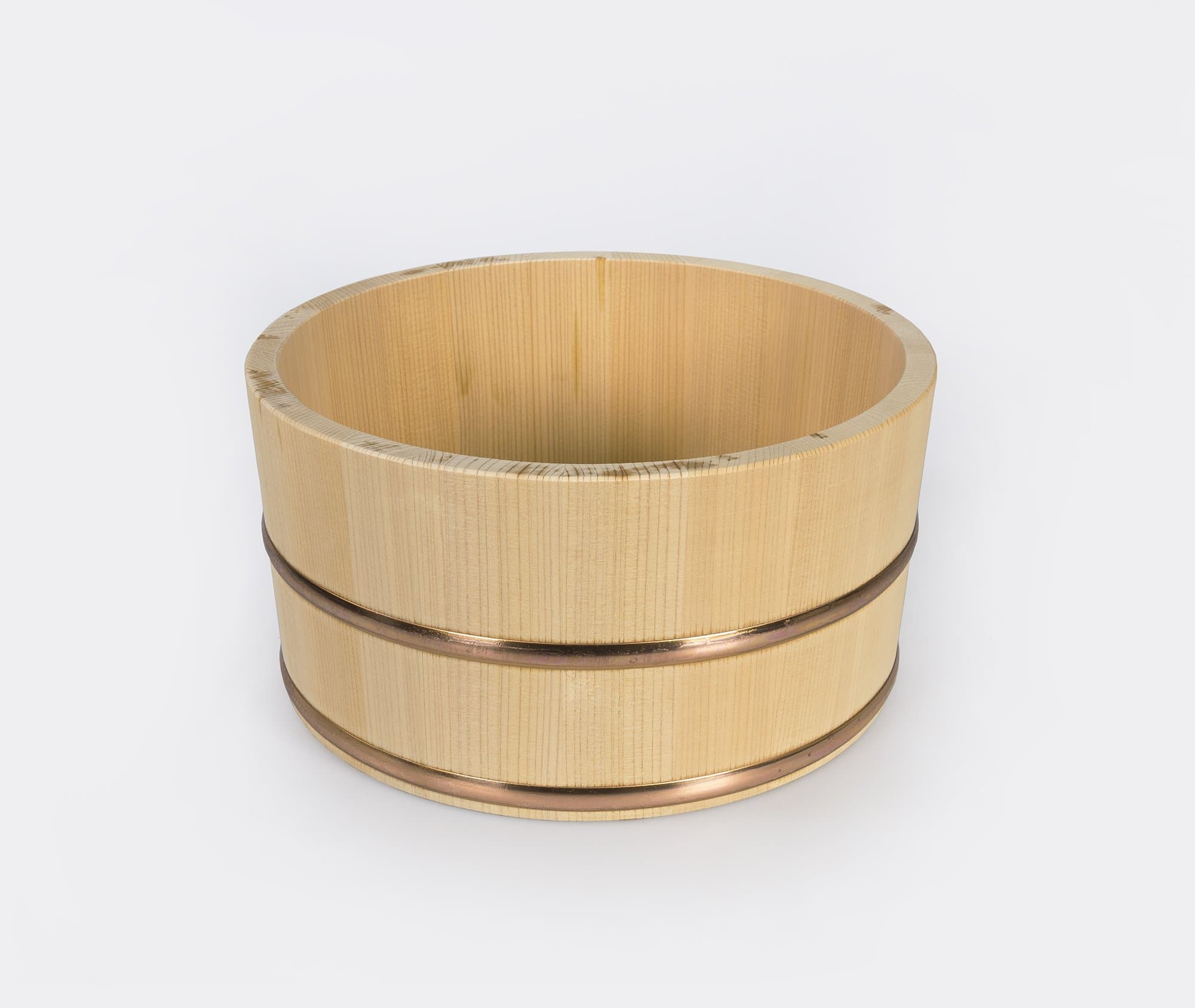 Umezawa Wooden Japanese Bath Bucket - Onsen Style Shower Caddy for your Bath-time Essentials, Made with Water-resistant Hinoki Cypress Wood