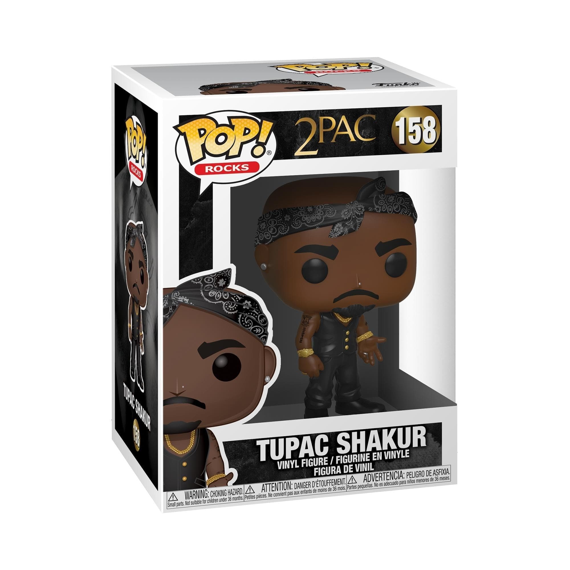 Pop Rocks: Tupac - Vest with Bandana - Collectable Vinyl Figure - Gift Idea - Official Merchandise - Toys for Kids & Adults - Music Fans - Model Figure for Collectors and Display
