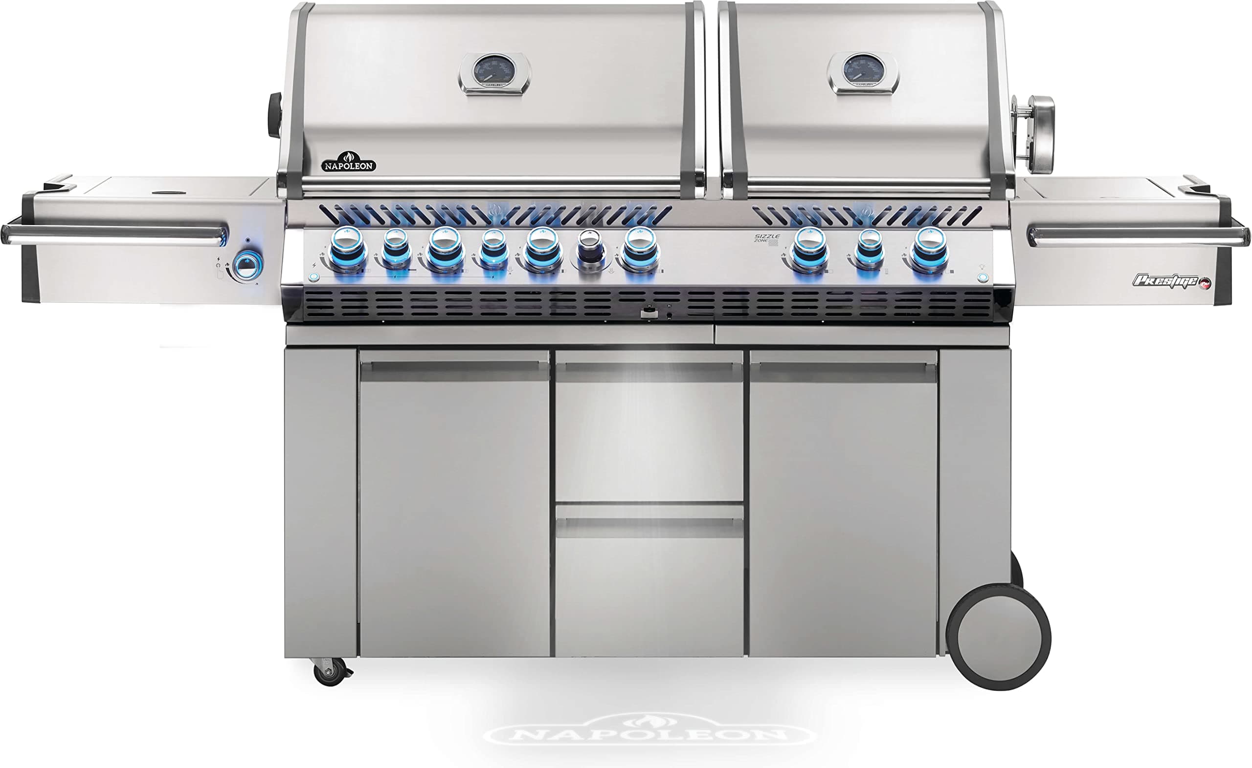PRO825RSBINSS-3 Prestige PRO 825 RSBI Natural Gas Grill, sq.in. + Infrared Rear & Bottom Range Burner, Stainless Steel