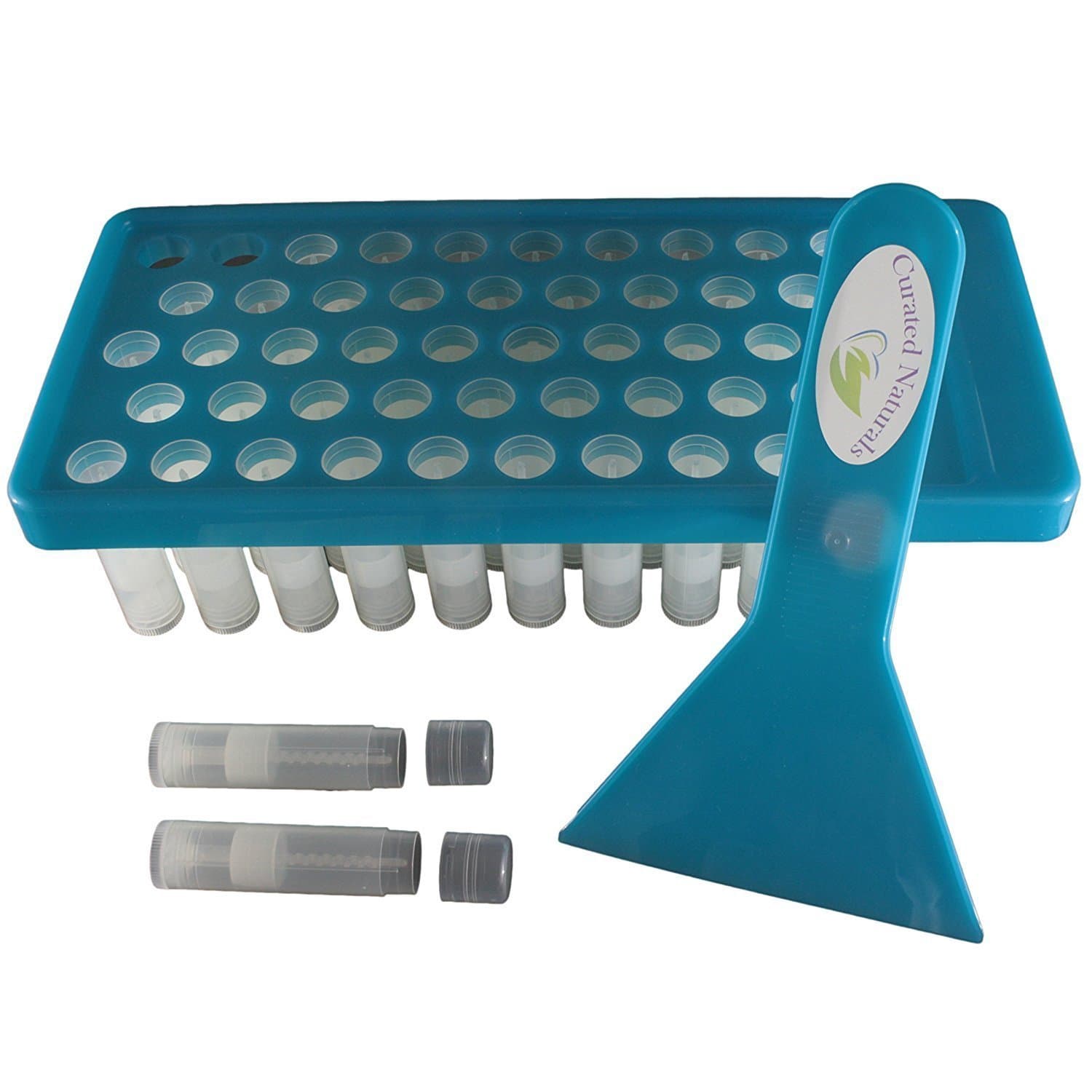 Lip Balm Tube Filling Tray, Includes: 50 Empty Lip Balm Tube Containers