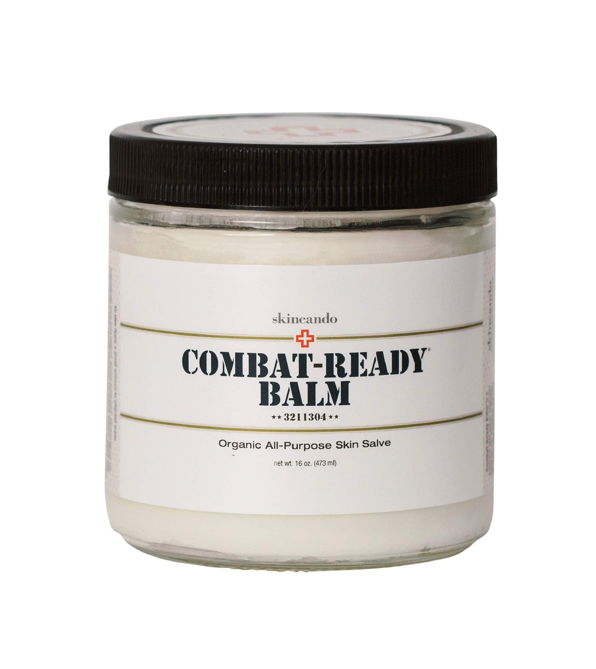 Combat Ready Skin Balm 8oz by Skincando – All Natural - Intensive Moisturizer – Skin Cream - Organic ingredients – Apricot Kernel Oil – Grapefruit Seed Extract – Black Spruce - Black tea Moisturizer