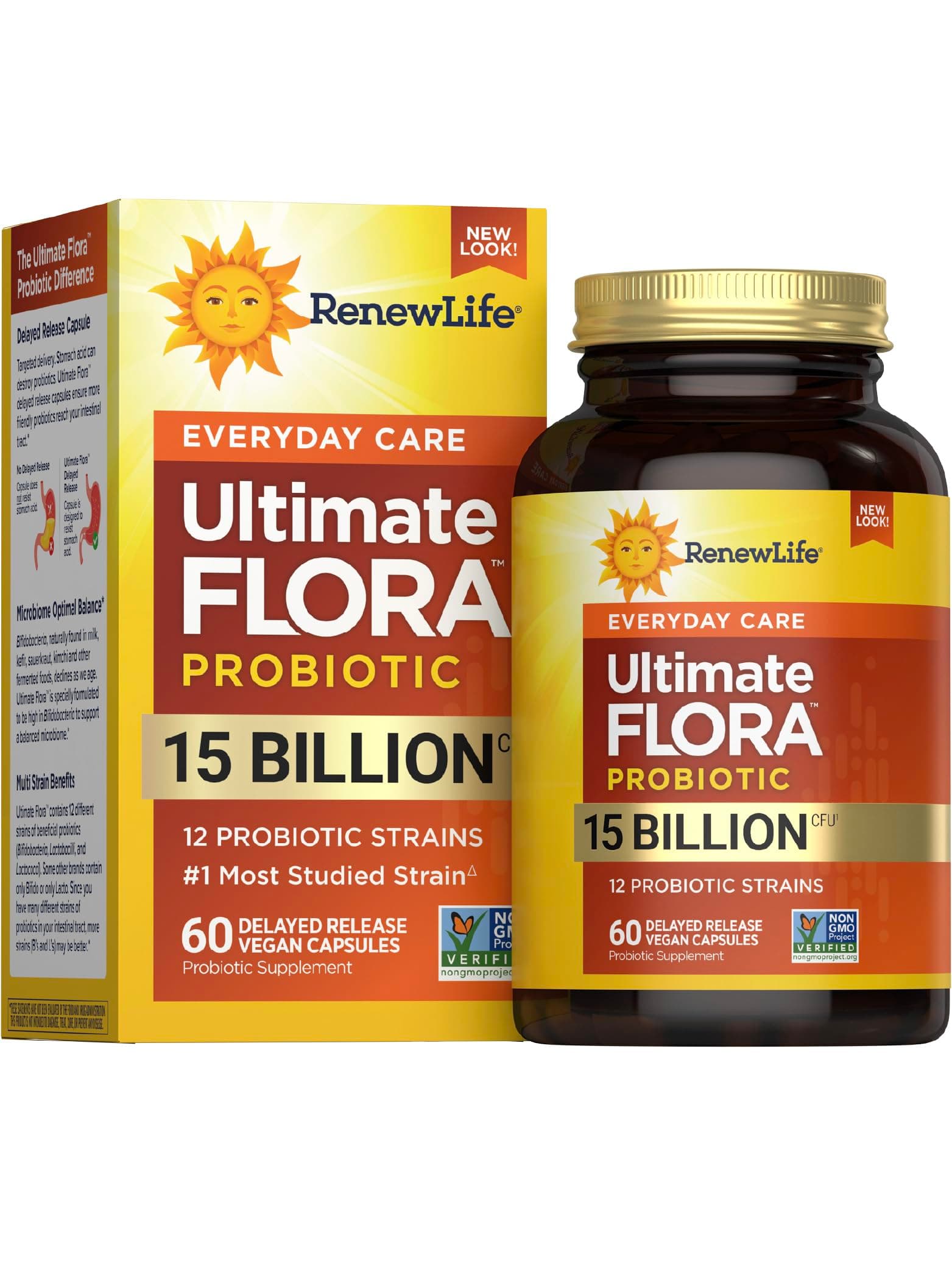 Renew Life Ultimate Flora Everyday Probiotic 15 Billion (Formerly Ultimate Flora Adult), 60 count
