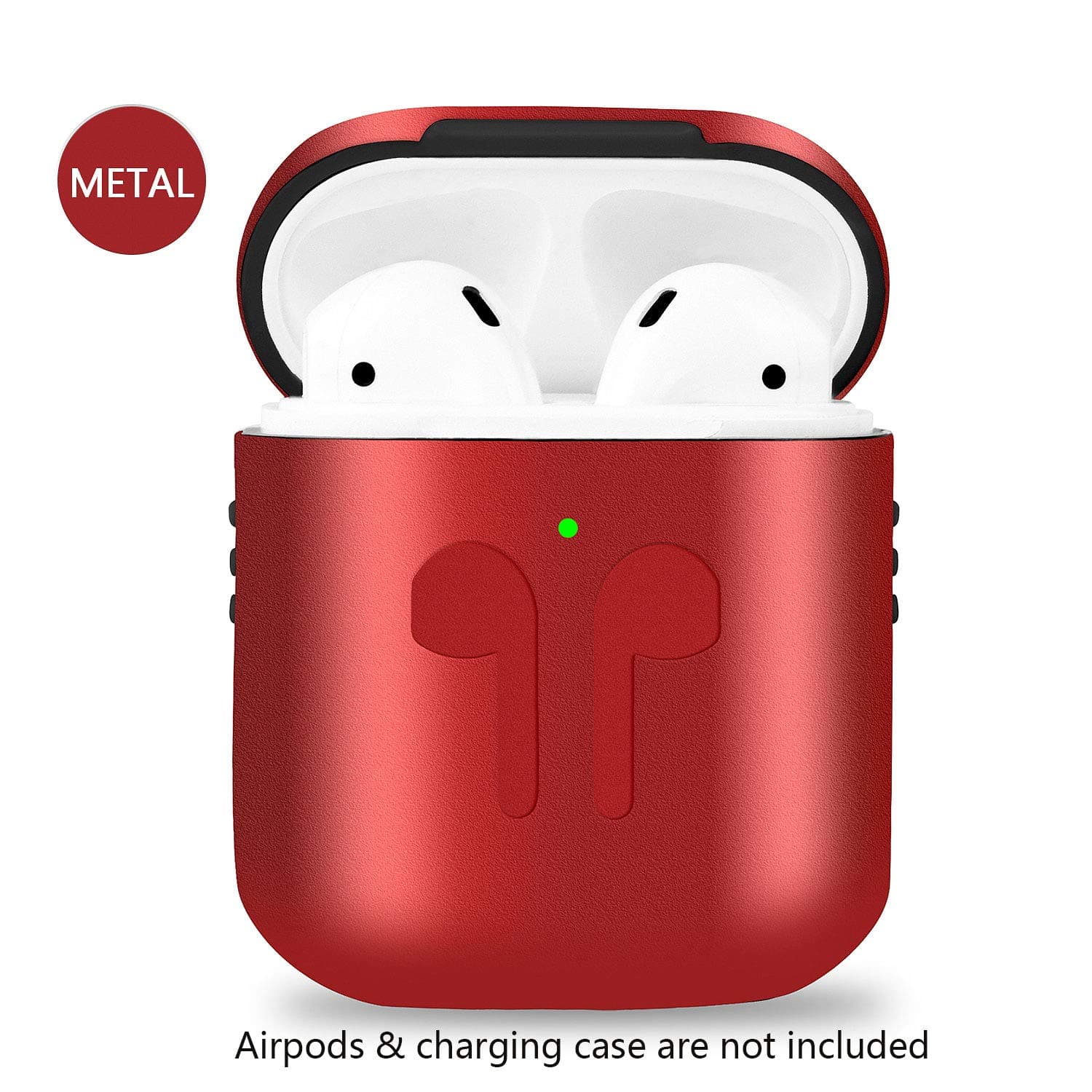 Metal Airpods Case Full Protective Skin Cover Compatible with Apple Airpods 1&2 Wireless Charging Case Accessories Kits