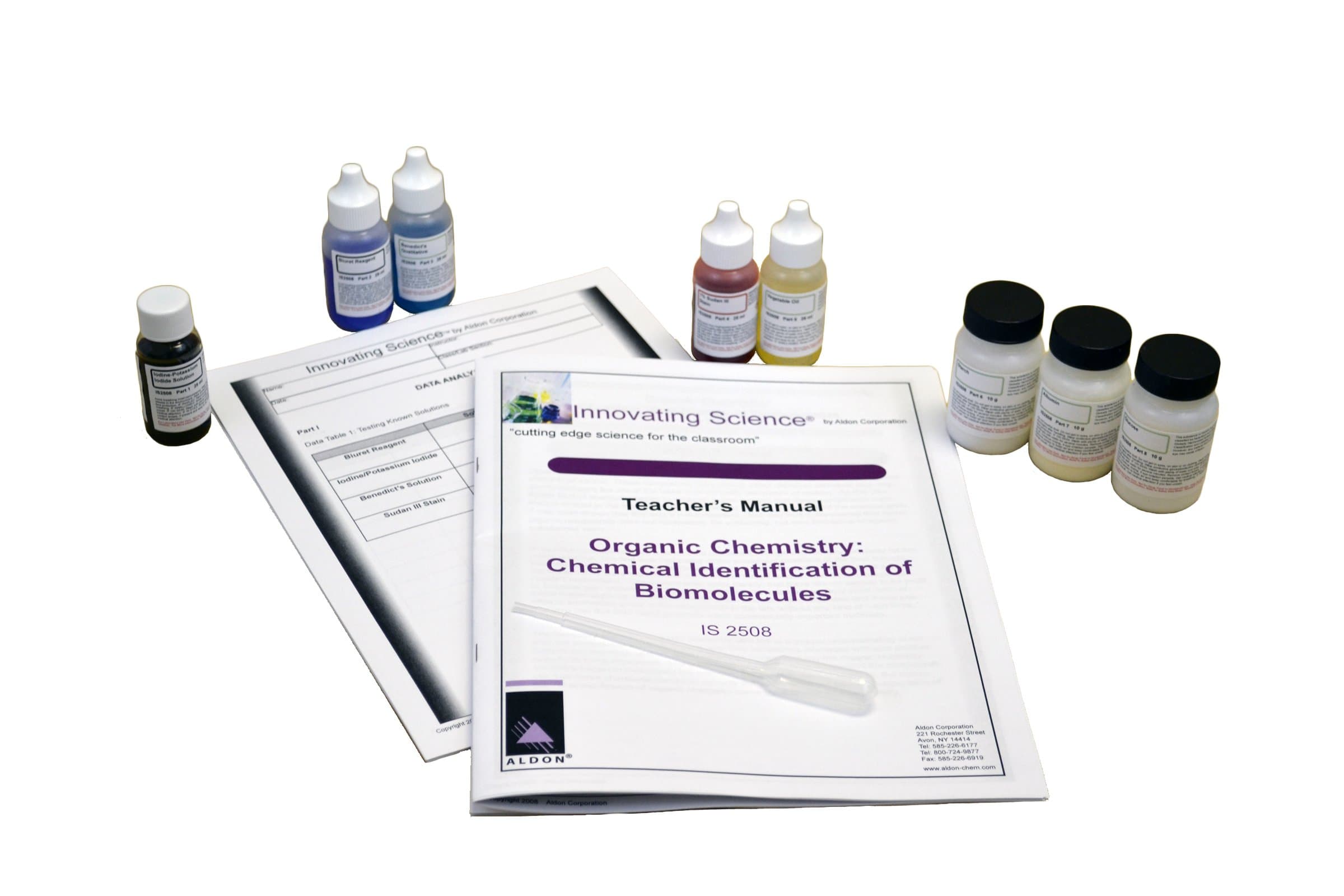 ALDON Innovating Science Organic Chemistry: Chemical Identification of Molecules for The Study of Proteins, Carbohydrates and Lipids in Living Organisms