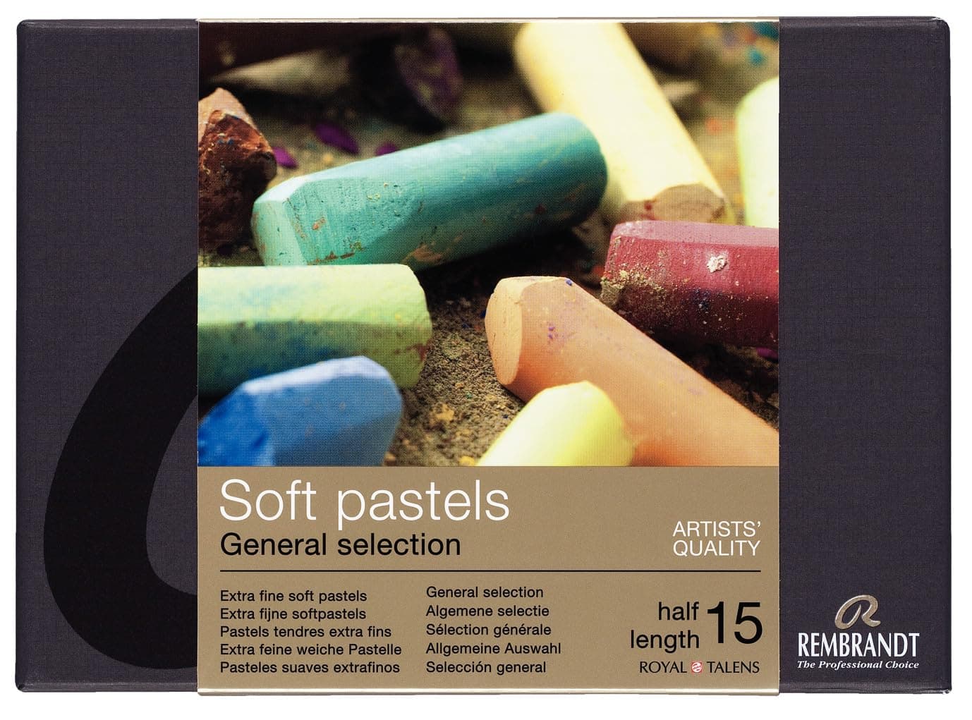 Rembrandt Professional Soft Pastel Set General Colour Selection | 15 Half Pastels