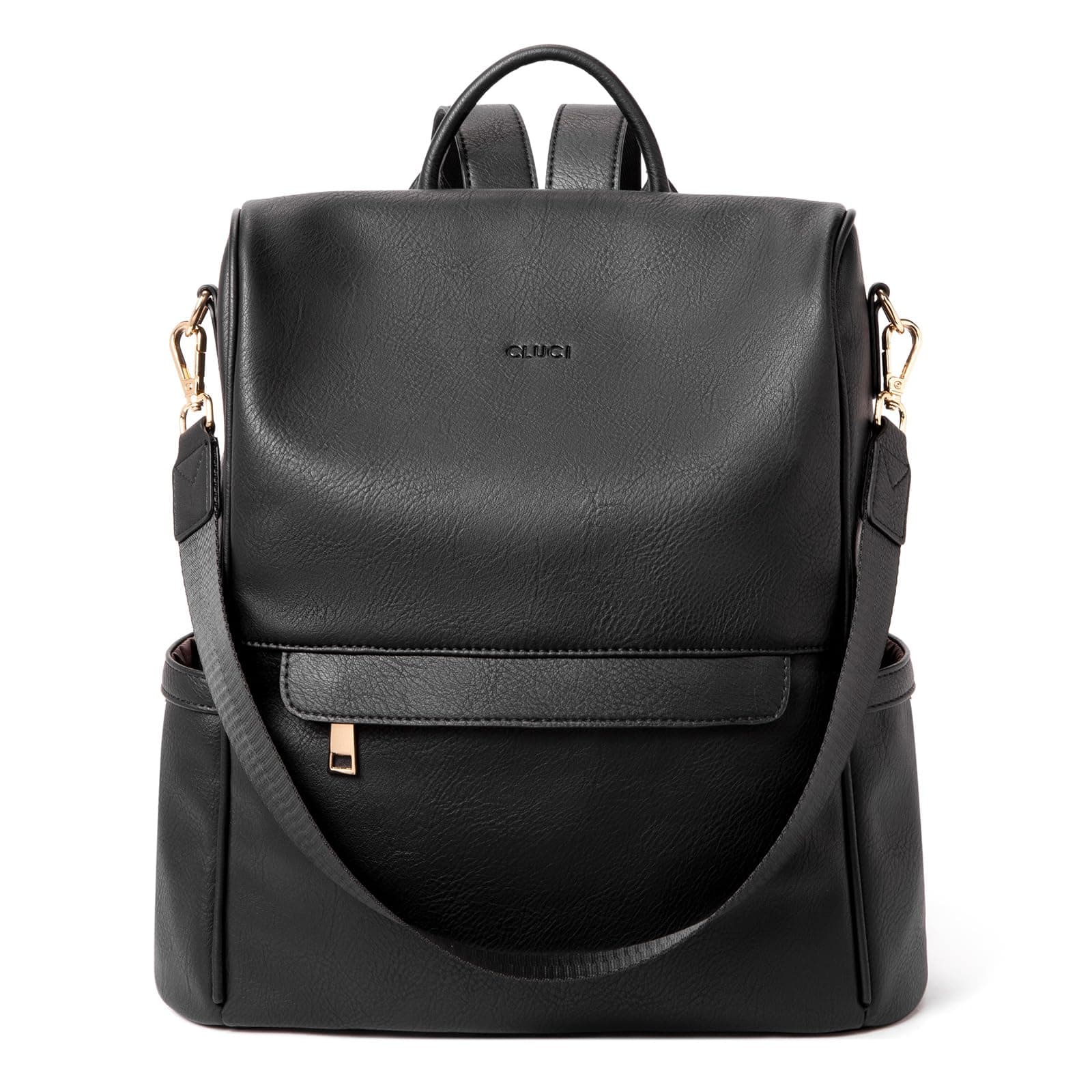 CLUCI Backpack Purse for Women Leather Anti-theft Large Fashion Designer Travel Ladies Shoulder Bags