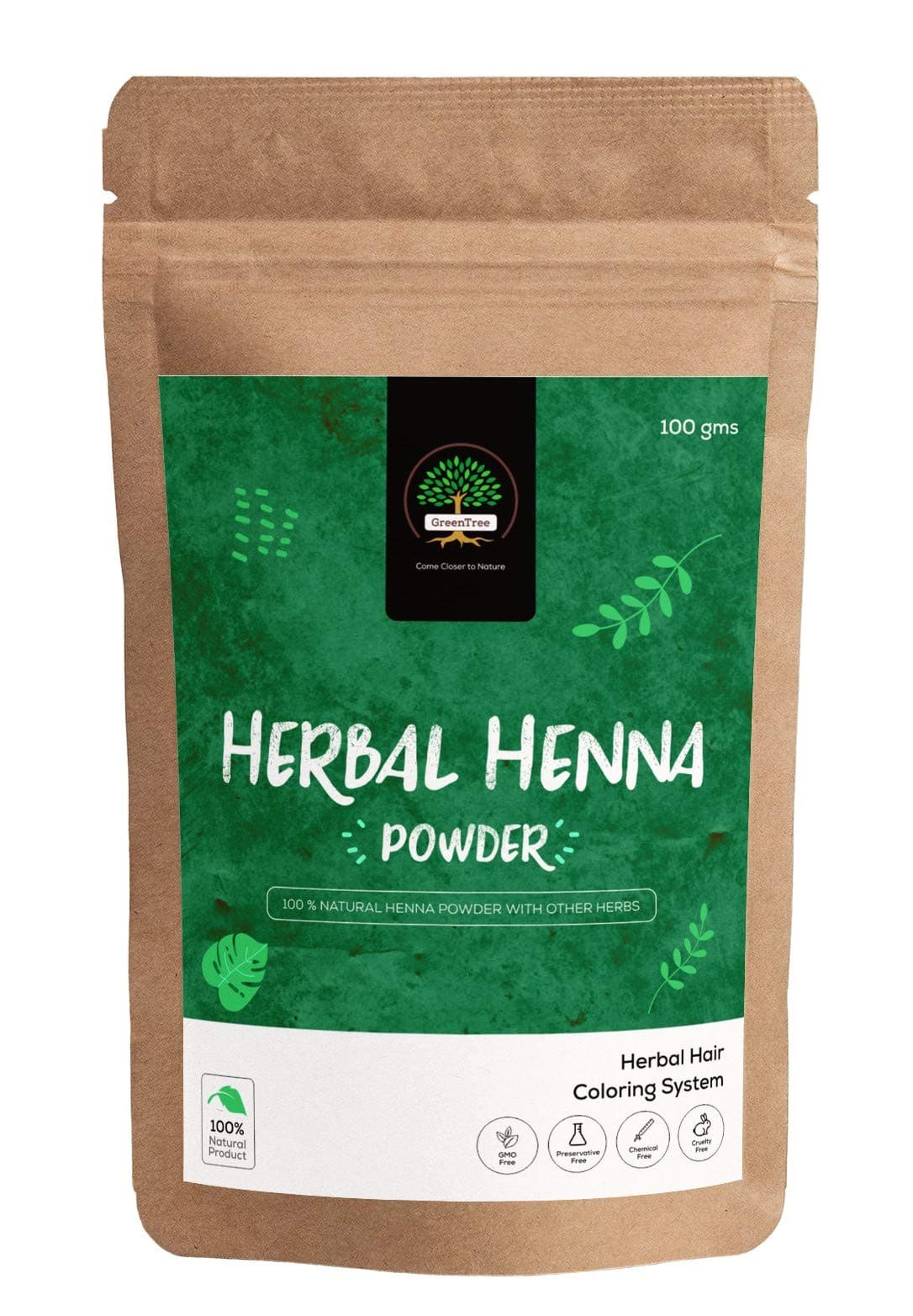 Herbal Henna Powder 100% Natural and Chemical Free (100)
