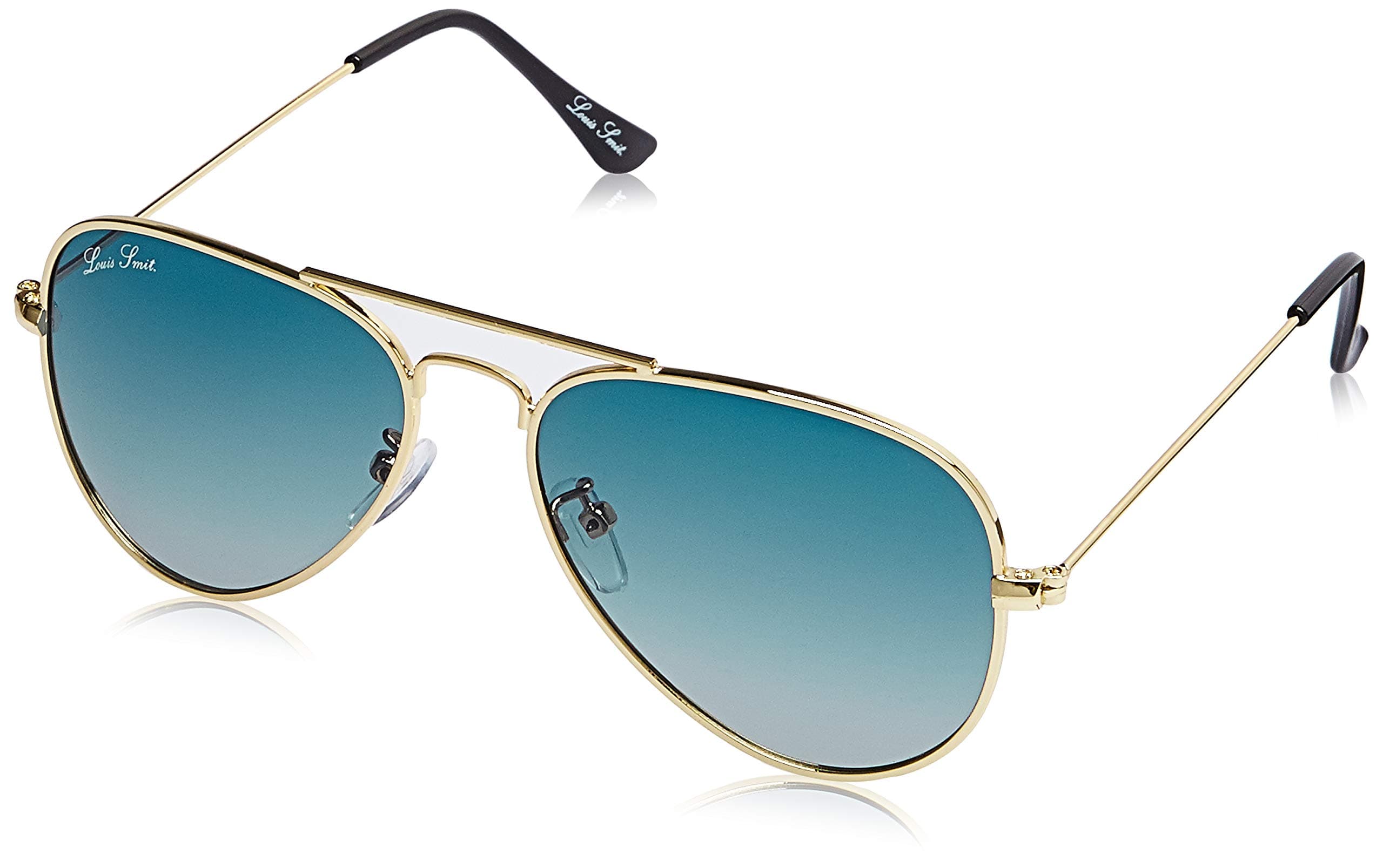 LOUISMIT Polarized Aviator Men's Sunglasses - (LS101 C9 55|55|Blue Gradel Color Lens)