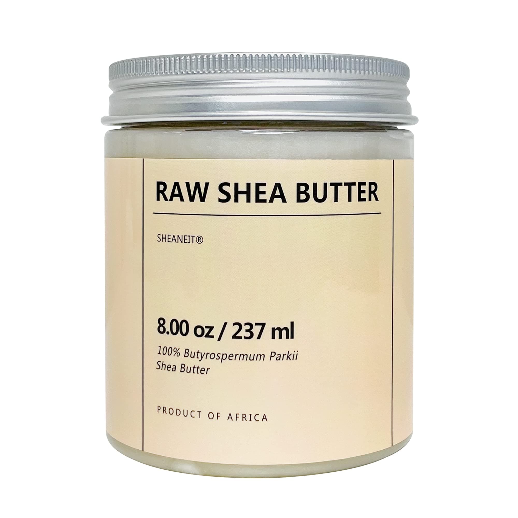 PURE & RAW Unrefined African Shea Butter, Mango Butter 8oz - Moisturizing, Rich Body Butter for Dry Skin - All Skin Type (Ivory Shea Butter 8 OZ)