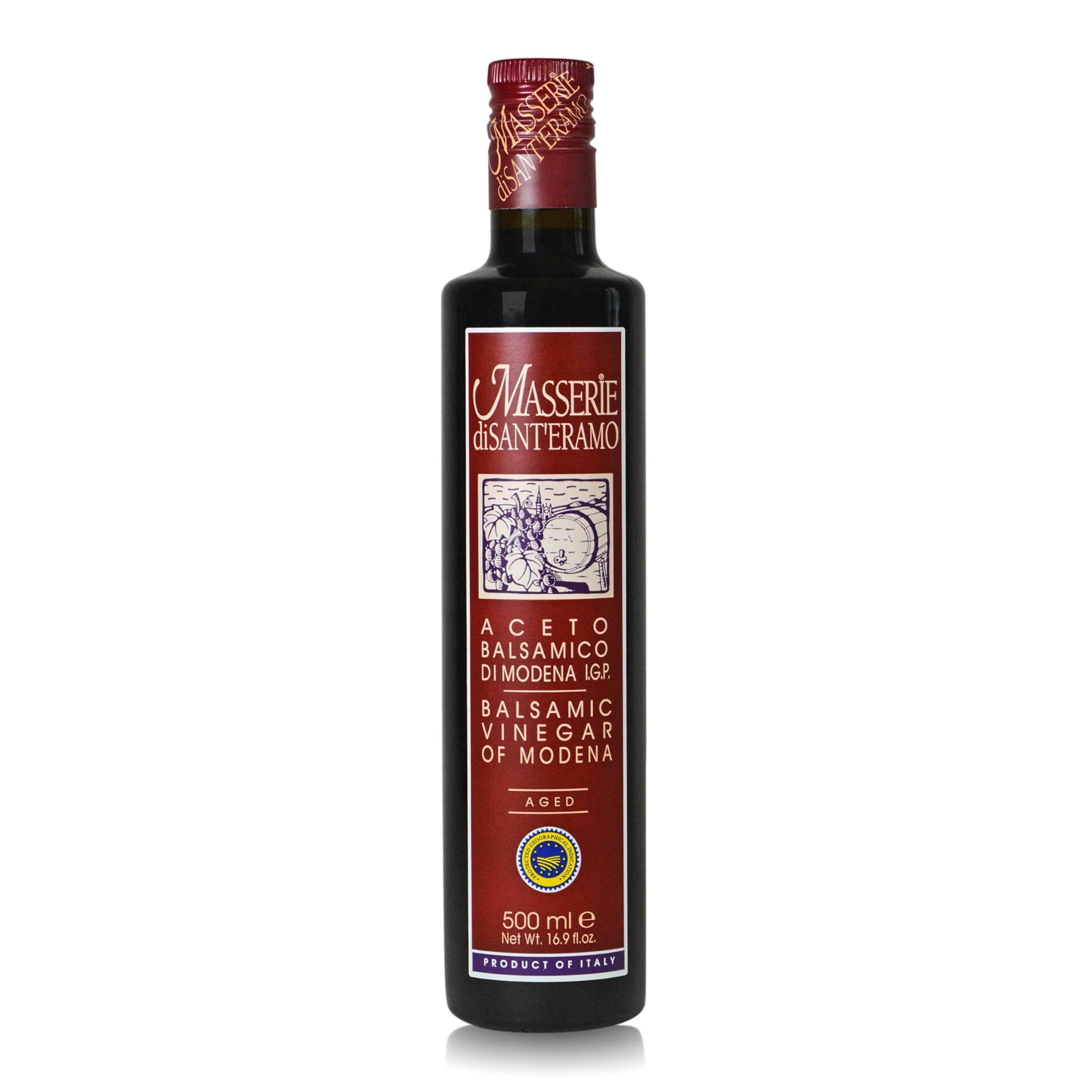 - Masserie di Sant'Eramo Premium Italian Aged Balsamic Vinegar of Modena - Made in Italy, Aceto Balsamico di Modena IGP Certified, Gourmet Food Product of Italy - 16.9 fl oz (Pack 1)