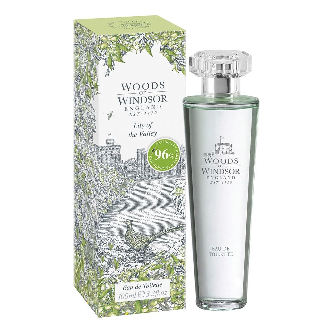 Woods of Windsor Lilly of the Valley Eau De Toilette, Floral Womens Perfume with Notes of Dewy Green Leaves, Geranium Oil and Citrus, Lily of the Valley Scent 100ml