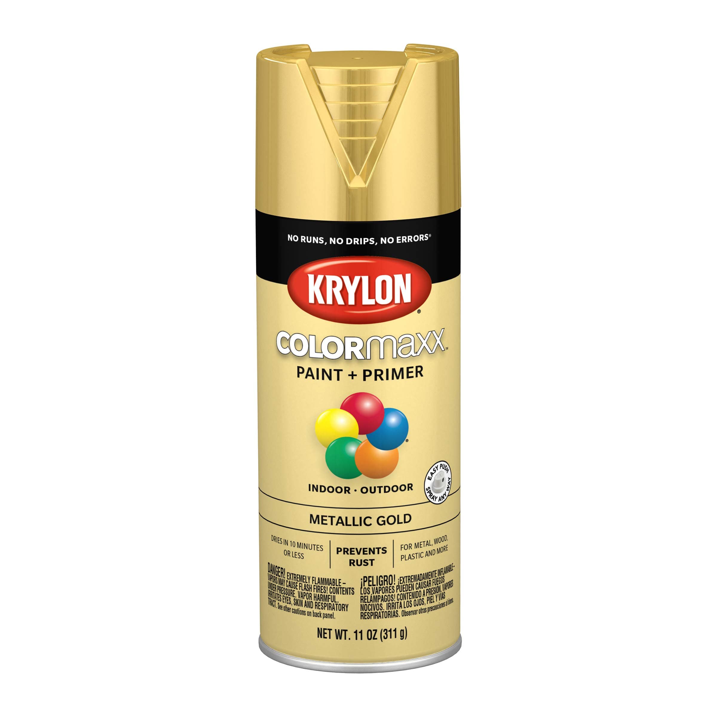 Krylon K05588007 COLORmaxx Spray Paint, Gold