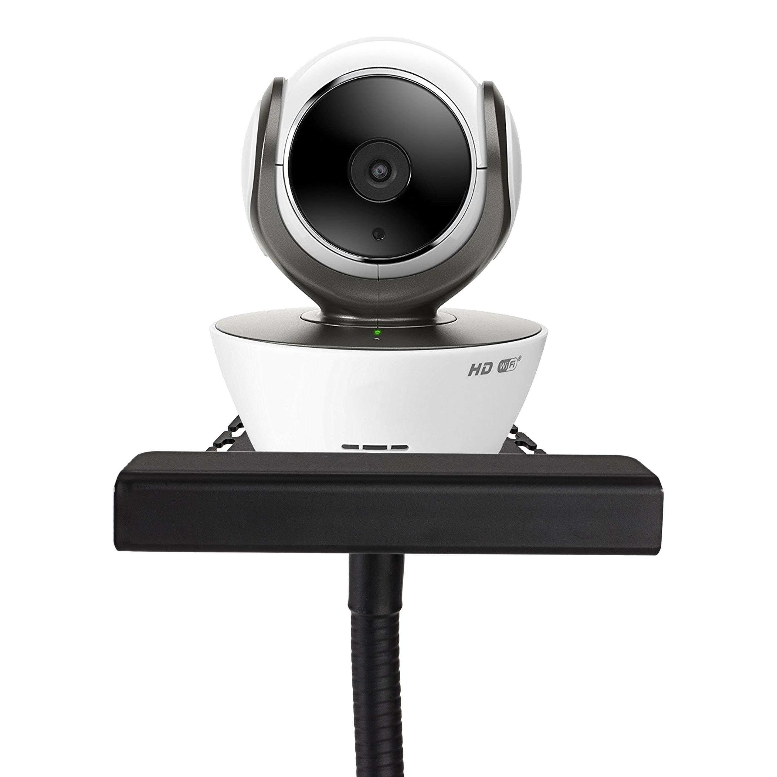 Baby Monitor Holder - Small Universal Clip for Crib - No Need to Mount A Shelf On Your Wall Or in The Corner - Stand Compatible with All Camera Baby Monitors - Safe and Durable - Black