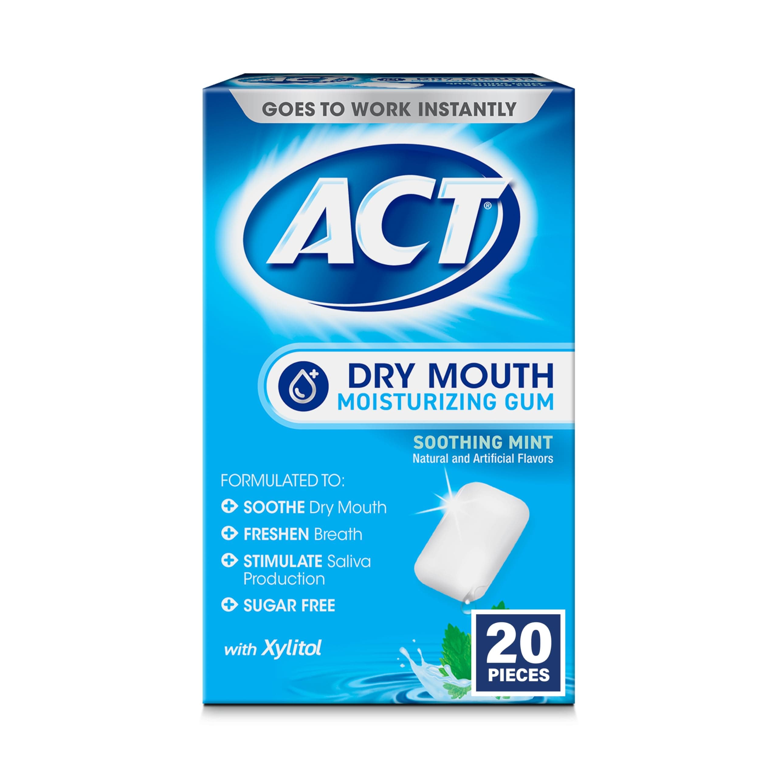 ACT Xylitol, 20 Count Dry Mouth Gum Single Pack