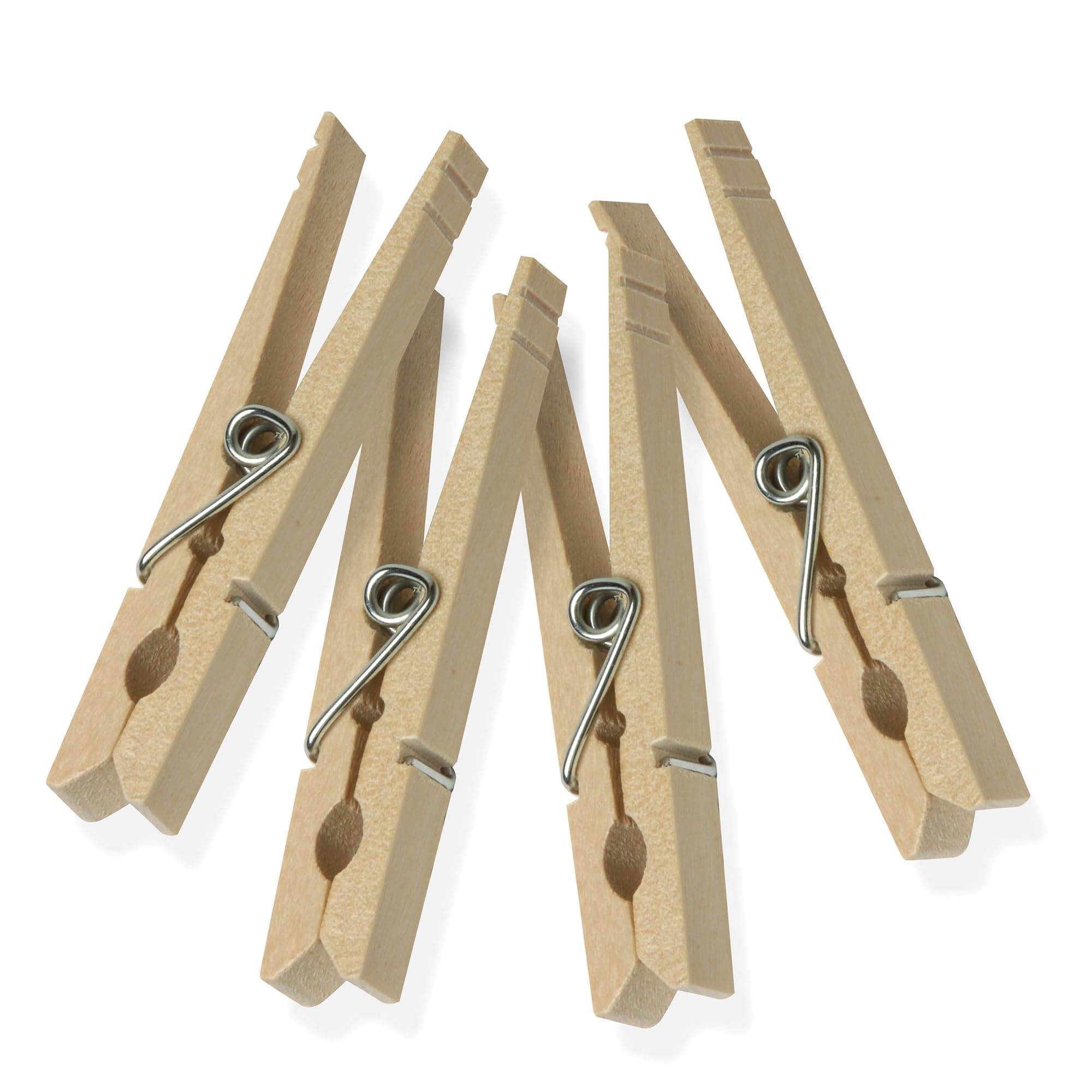 Honey-Can-Do DRY-01376 Wood Clothespins with Spring, 100-Pack, 3.3-inches Length,Brown