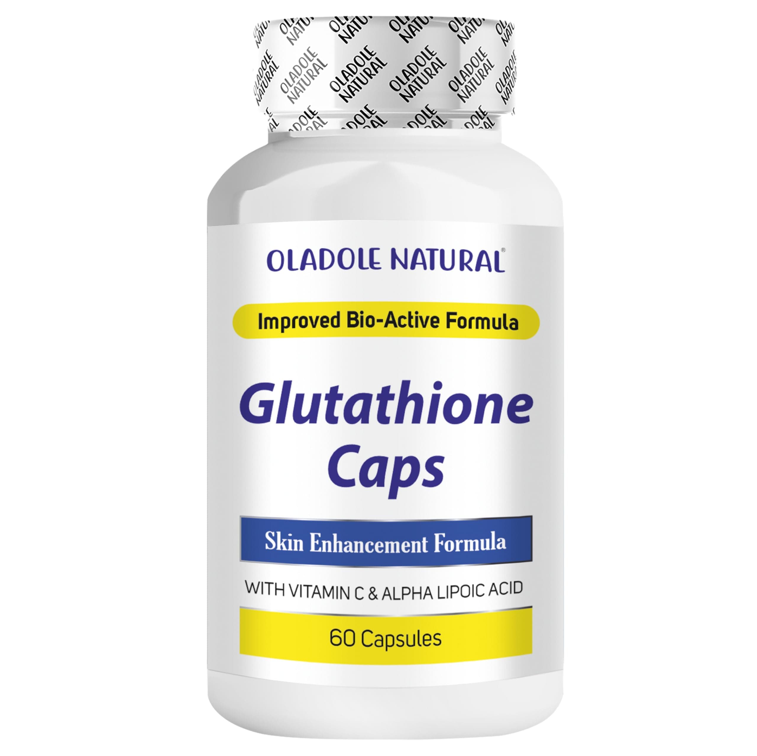 Glutathione 60 Capsules | Complex with Vitamin C & Alpha Lipoic Acid | Triple Strength Formula Boosts Collagen for Skin Brightening, Dark Spot Reduction & Anti-Aging