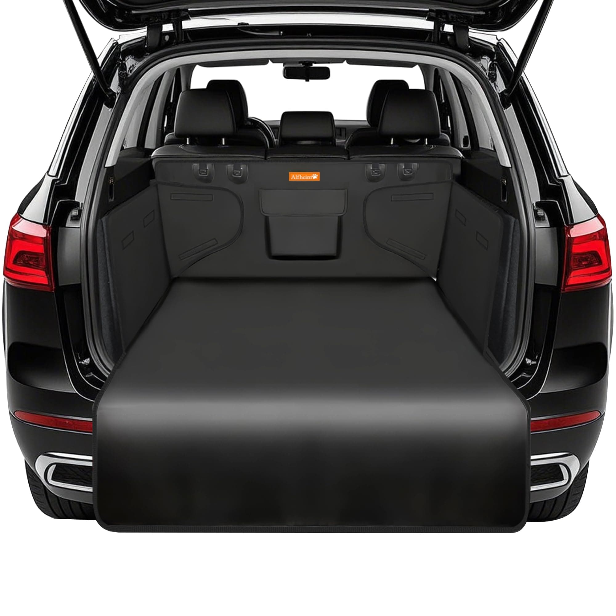 Alfheim Cargo Liner for Dogs, Nonslip Waterproof Pet Boot Liner with Bumper Flap Protector, Durable Washable Cargo Cover Mat Travel, Universal for Medium Small Car SUV