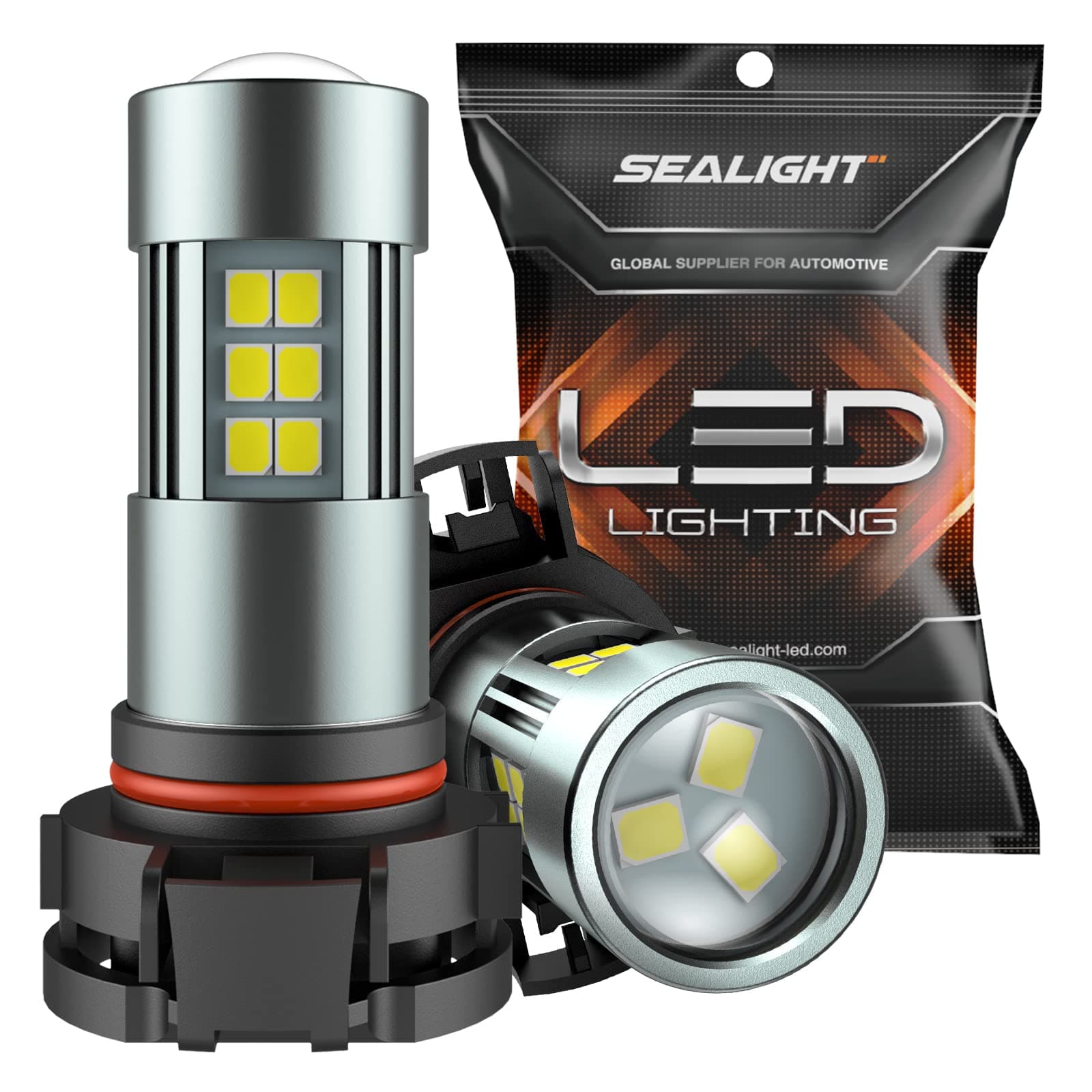 5202 LED Fog Light Bulbs, 6000K Xenon White, 27 SMD Chips DRL Bulbs, 5202 5201 PS19W PS24W LED Fog Light, Pack of 2
