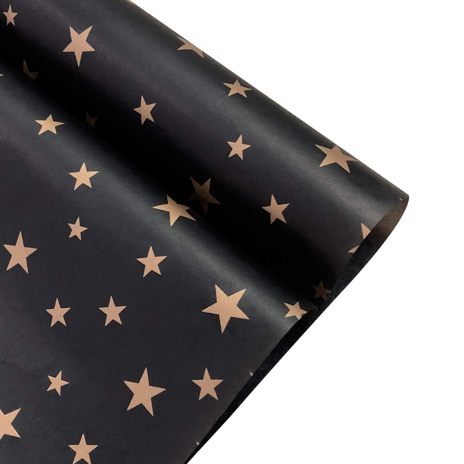 NICROLANDEE Black Gold Star Printed Patterned Tissue Wrapping Paper, 8 Sheets Gift Wrapping Tissue Paper for Weddings, Birthday, DIY Arts Crafts, Present Wrap, Party Favour Decorations