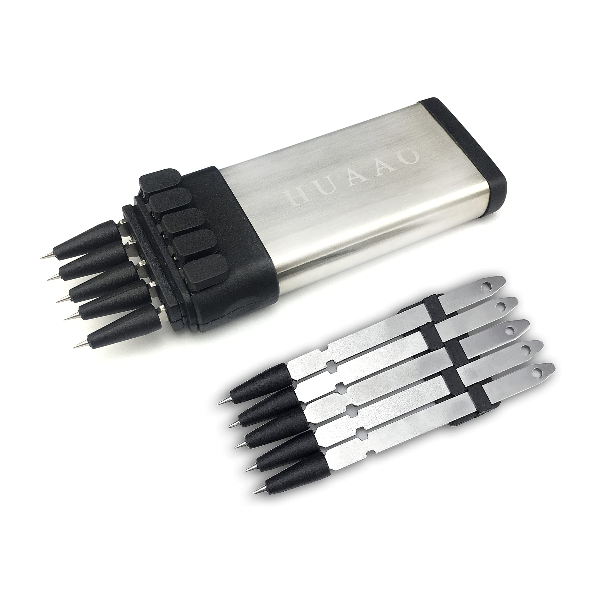 HUAAO Upgraded Ballistic Dart Launcher, Metal Darts Accurate Shooting within 20ft for Hunting Shooting Camping Self-Defense and Survival, Unique Gift for Men