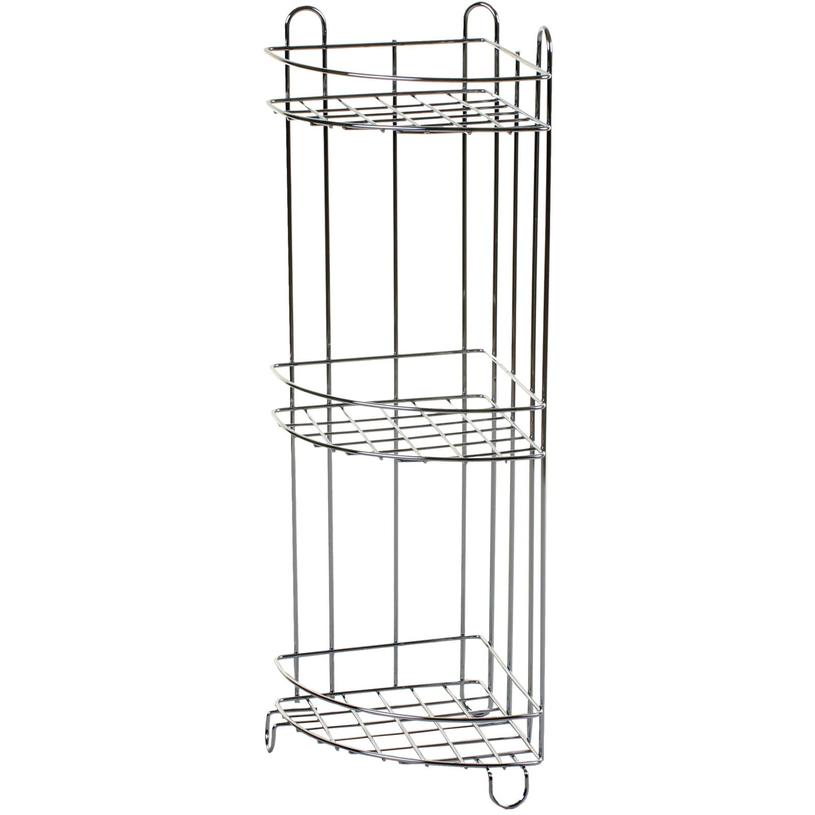 Marko Bathroom 3 Tier Corner Storage Rack Shelf Unit Bath Organiser Shower Caddy