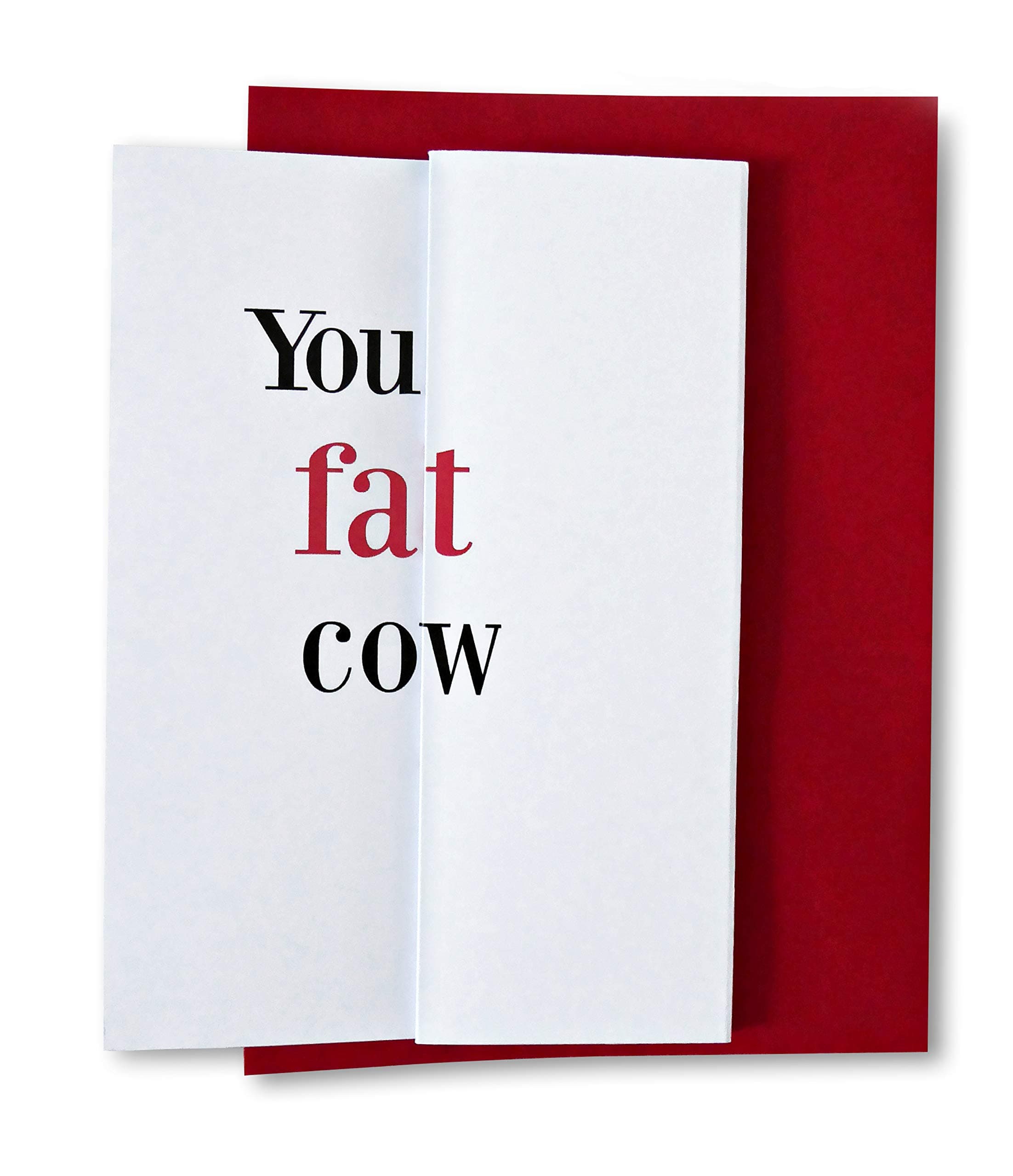 Funny Folding Red Friend Card. Rude Yet Innocent
