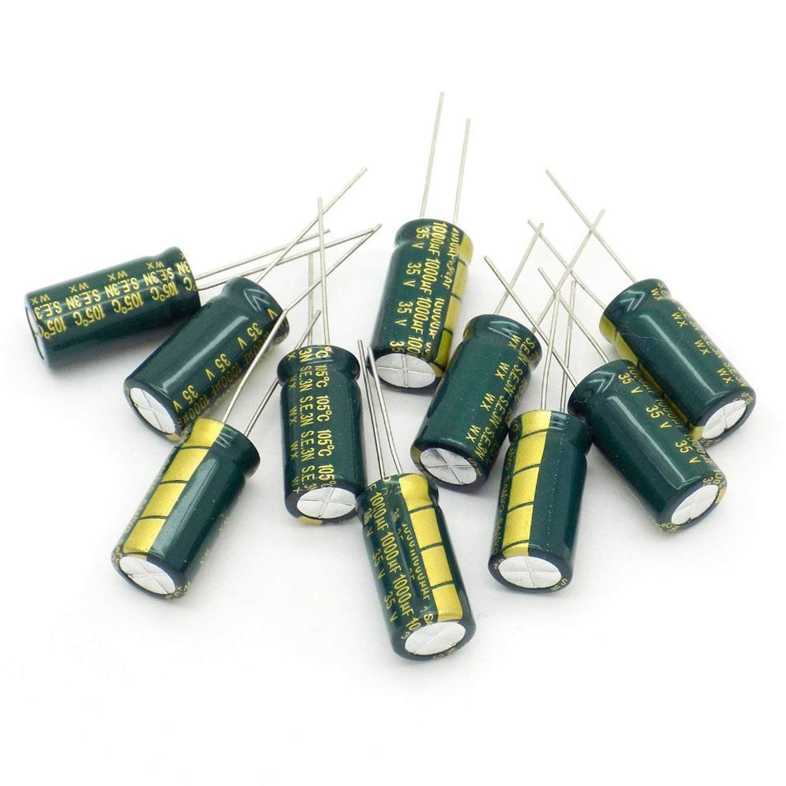 20pcs 1000uF 35V Radial Electrolytic Capacitors Low ESR Lot