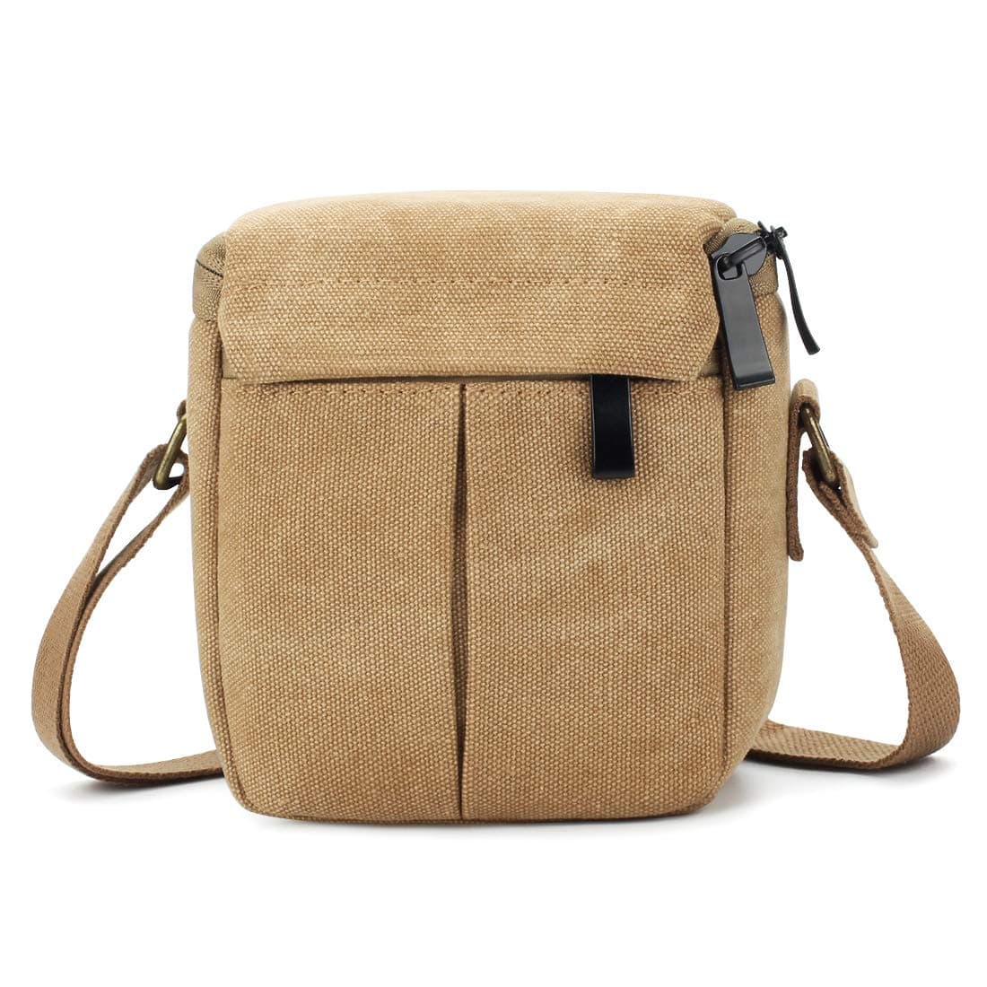 SUMAX Portable Black Camera Case Shoulder Bag for SONY A6000 A6300 A6500 Canon EOS M3 M6 M100, Panasonic Lumix DMC GF7 GX8 GX80 FUJIFILM X-T10 / T20 Nikon & more Long-Zoom Digital Cameras (Khaki)