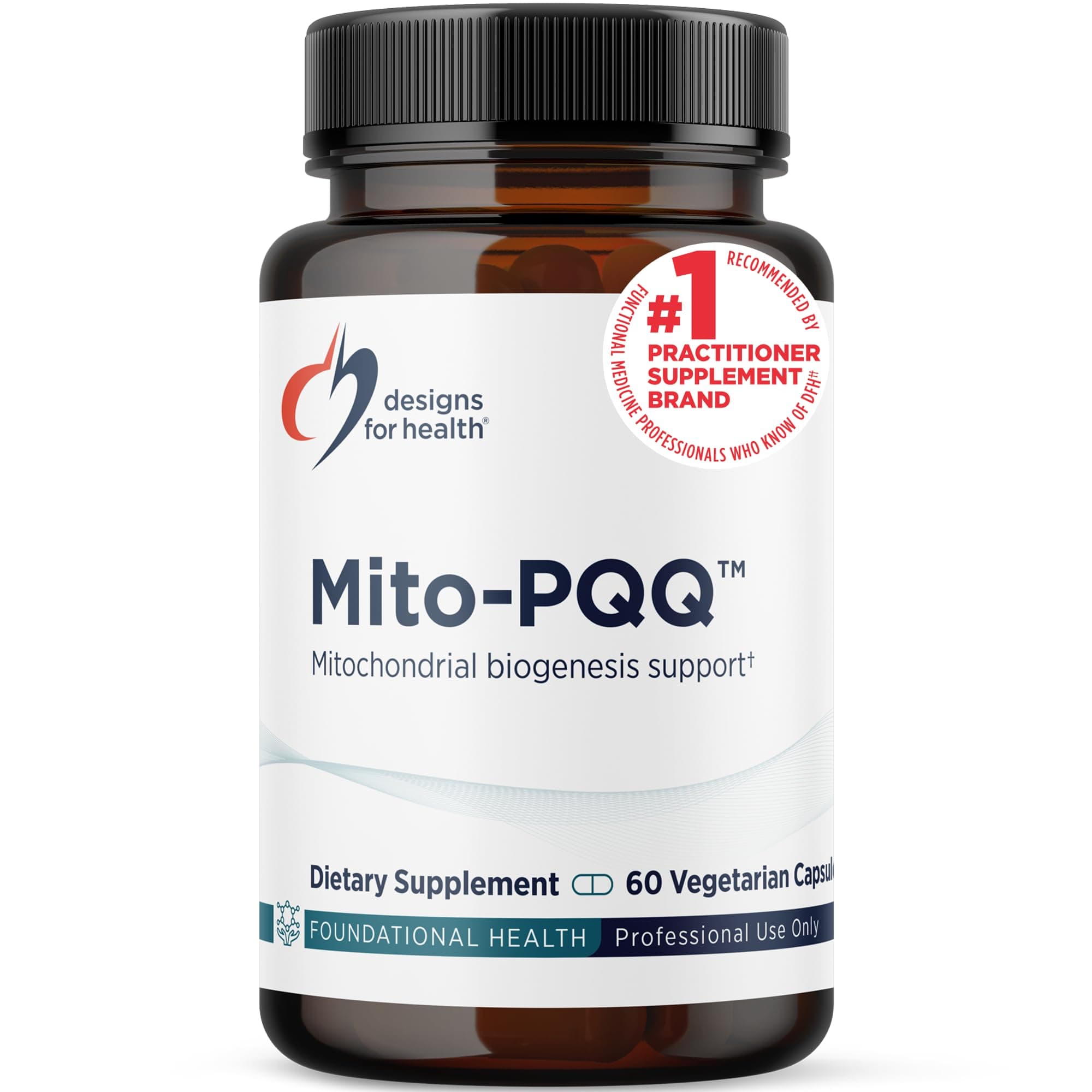 Designs for Health Mitochondria Energy Formula with Bio-PQQ - Mito-PQQ Rhodiola + 20mg PQQ (Pyrroloquinoline Quinone) Supplement - Supports Mitochondrial Biogenesis + Healthy Aging (60 Capsules)