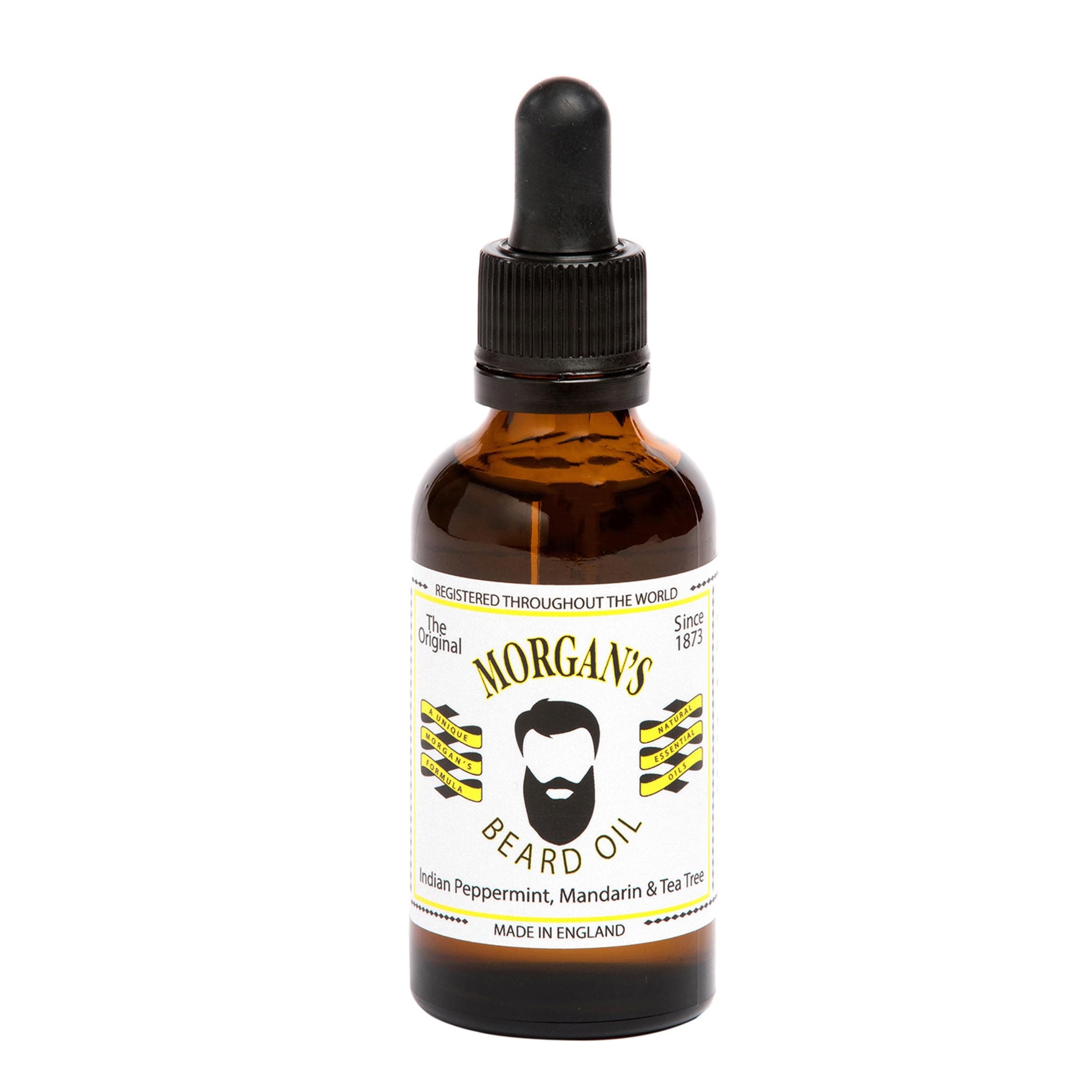 Beard Oil Nourishing Beard Oil with Indian Peppermint, Mandarin & Tea Tree – Softens, Hydrates & Refreshes Facial Hair – Vegan & Cruelty-Free, 50ml
