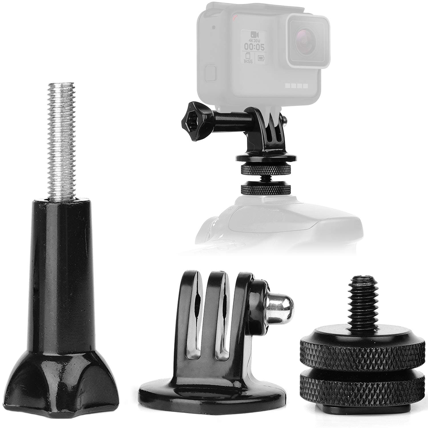 AnwenkCamera Hot Shoe Mount Adapter Compatible with GoPro Adapter Gopro Hero 7 6 5 4 Attaching on Gopro DSLR Camera or Ring Light Photography